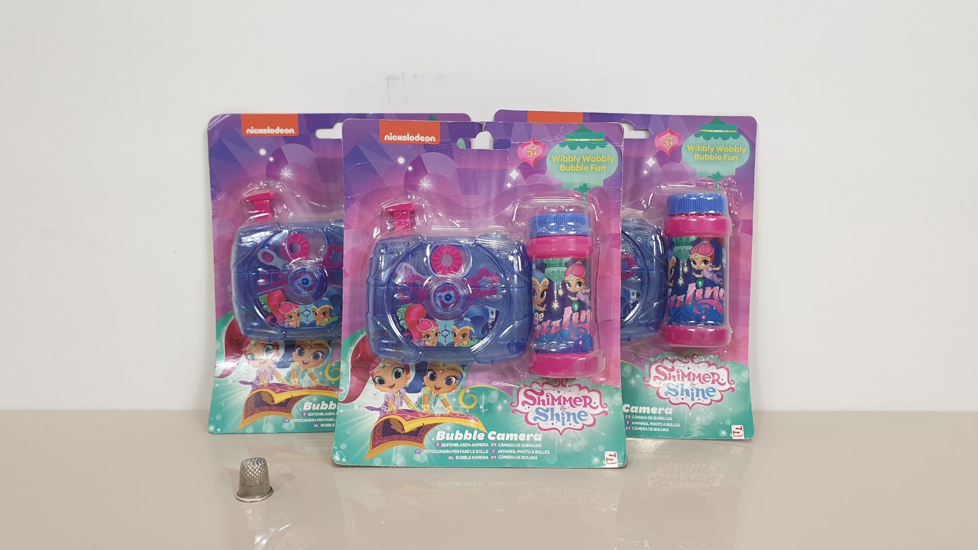 20 X BRAND NEW NICKELODEON SHIMMER AND SHINE BUBBLE CAMERAS IN 4 BOXES