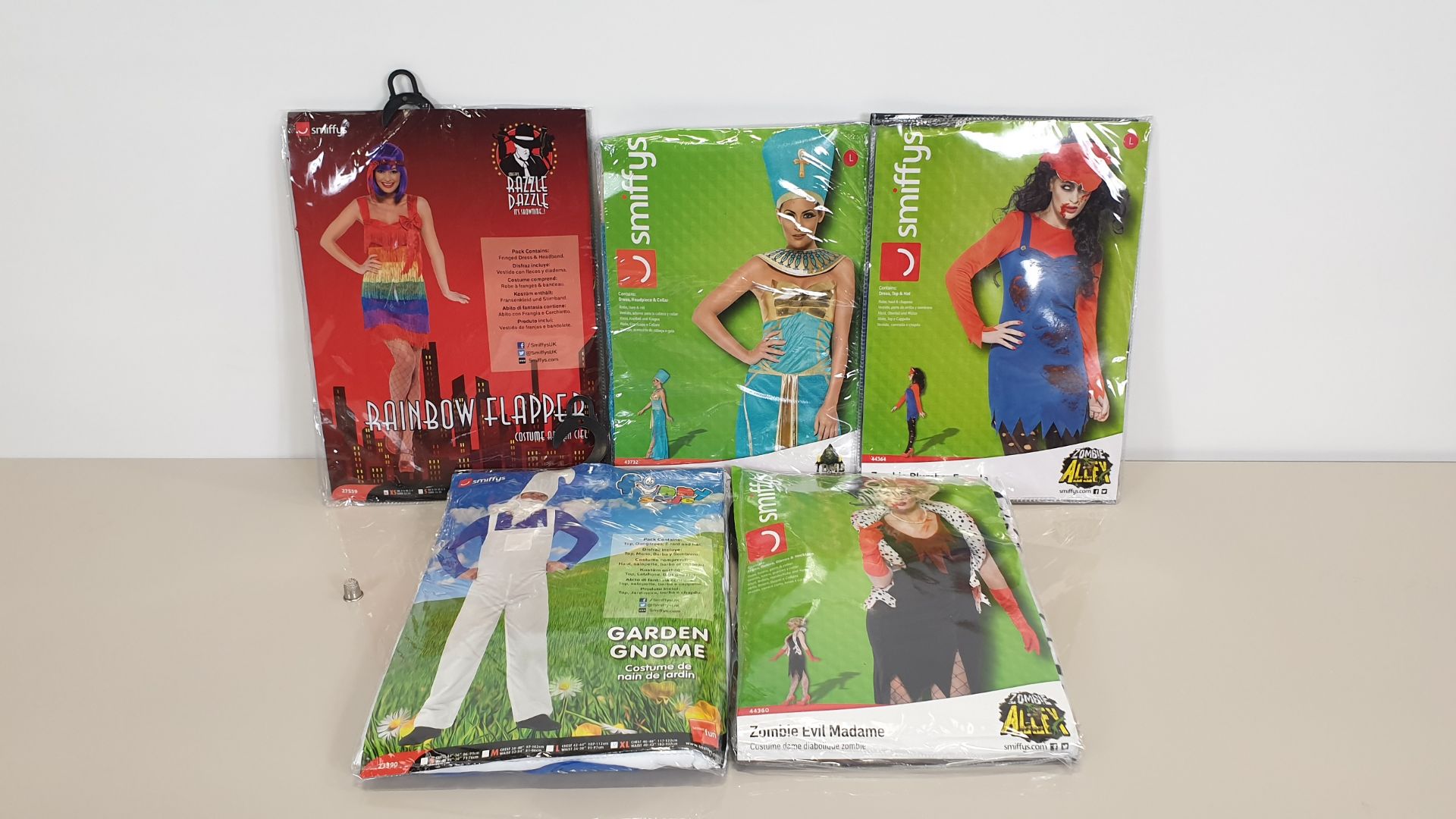 48 X ASSORTED COSTUMES - IN ASSORTED BRANDS (SMIFFYS, FEVER ETC), STYLES AND SIZES - IN 2 BOXES