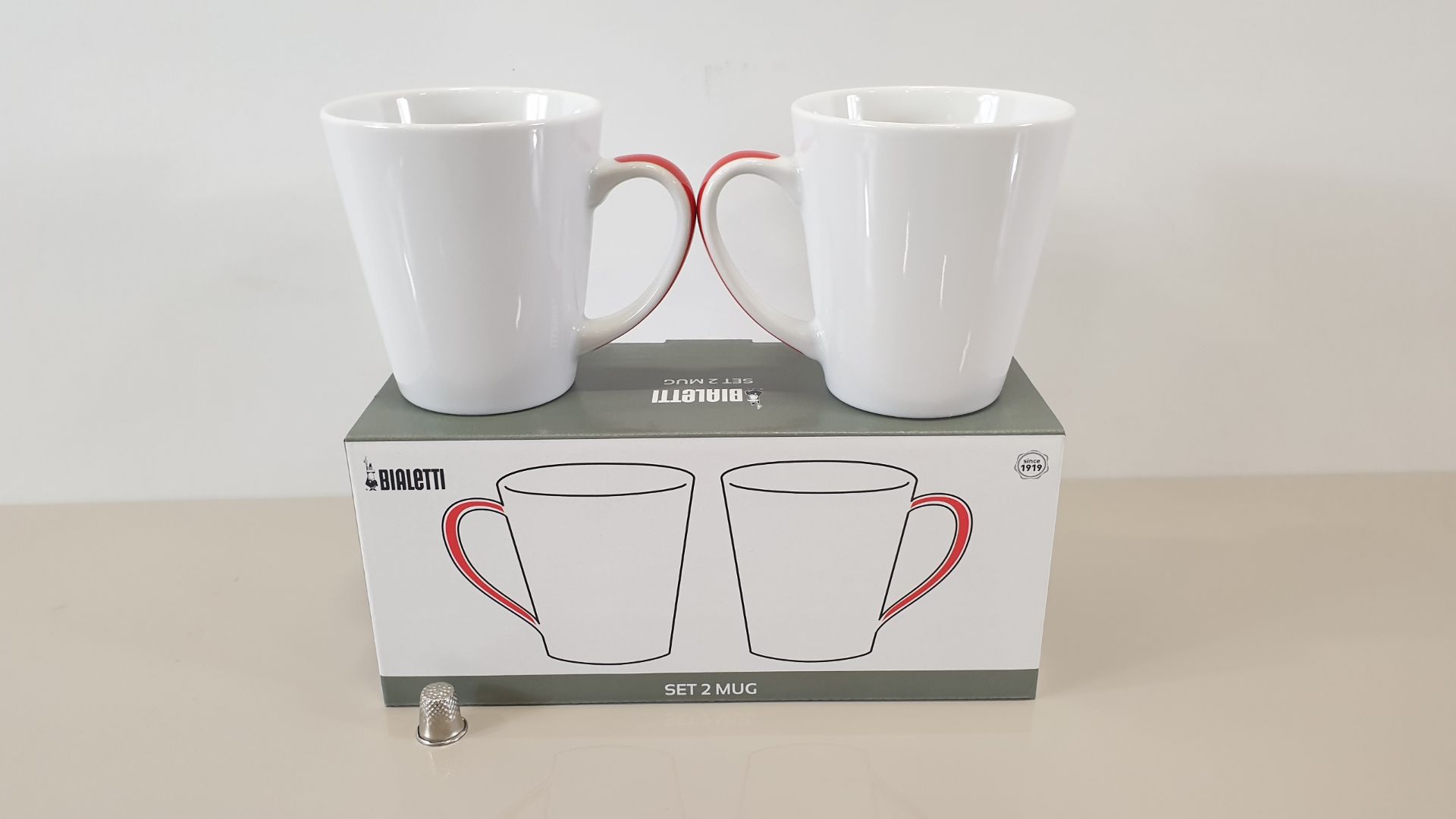 12 X SETS OF 2 BIALETTI CAPPUCCINO MUGS (IN 3 CARTONS)