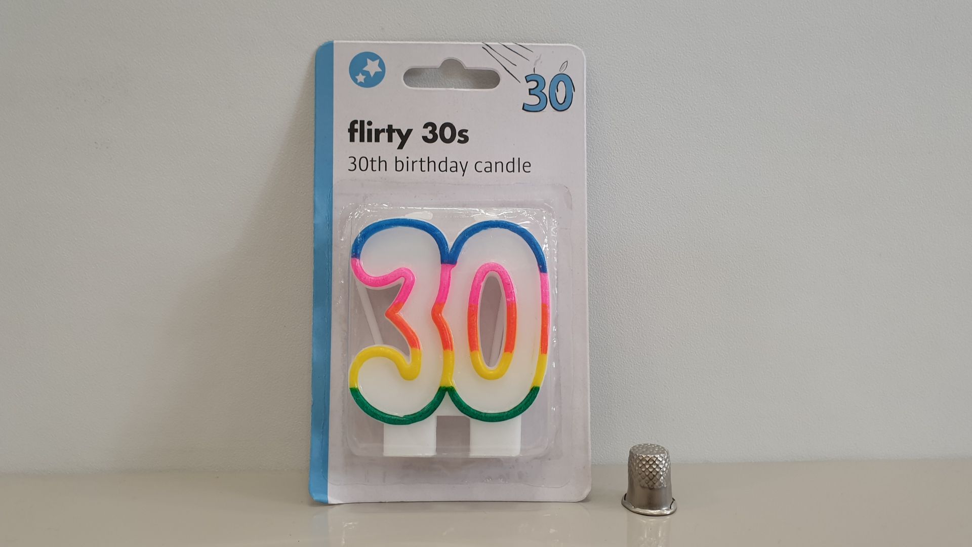 144 X FLIRTY 30'S BIRTHDAY CANDLES - IN 6 BOXES