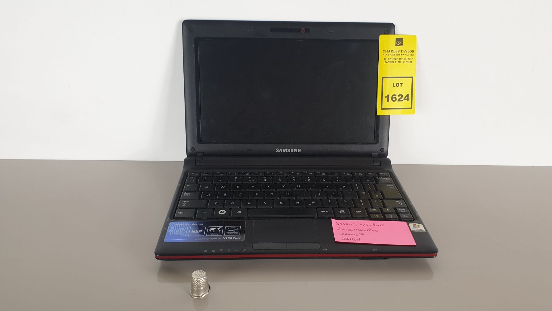 (LOT FOR THURSDAY 28TH MAY AUCTION) SAMSUNG N150 PLUS NETBOOK - 250 GB HARD DRIVE WITH WINDOWS 7 (