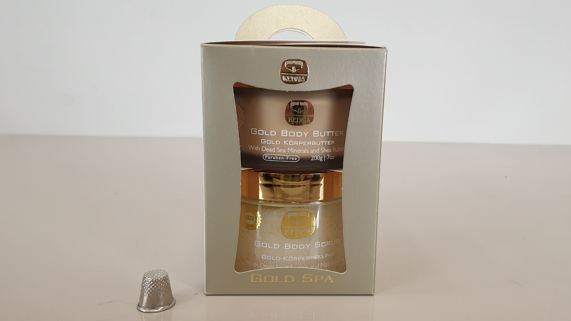 (LOT FOR THURSDAY 28TH MAY AUCTION) 3 X BRAND NEW KEDMA (GOLD SPA) GOLD BODY BUTTER + GOLD BODY