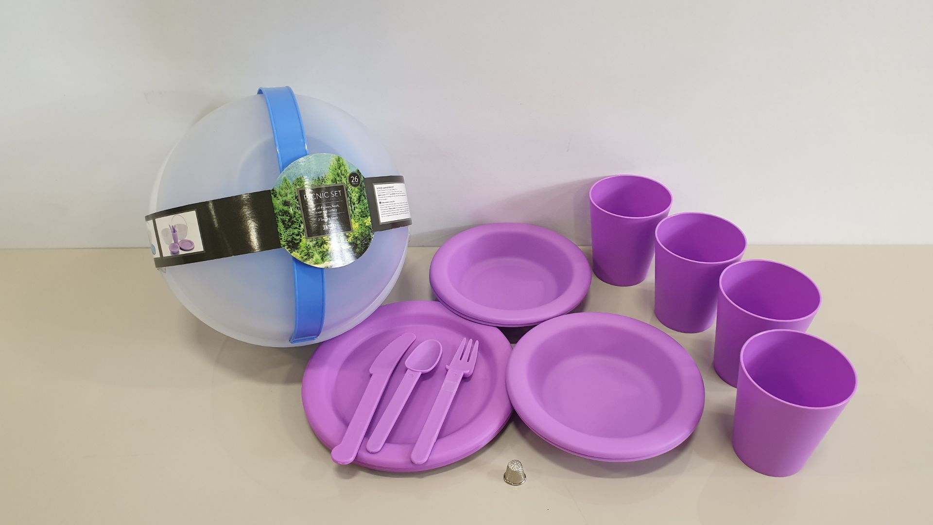 16 X 26 PC PICNIC / CAMPING SETS (IE. 4 CUPS, 4 PLATES, 4 BOWLS, 4 X 3 PC CUTLERY PLUS 2 BOWLS) - IN