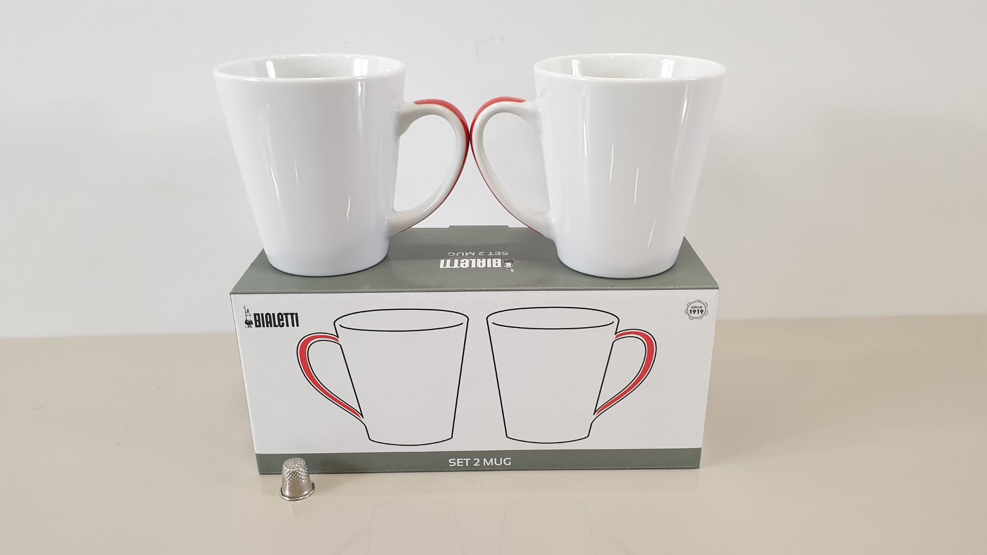 12 X SETS OF 2 BIALETTI CAPPUCCINO MUGS (IN 3 CARTONS)