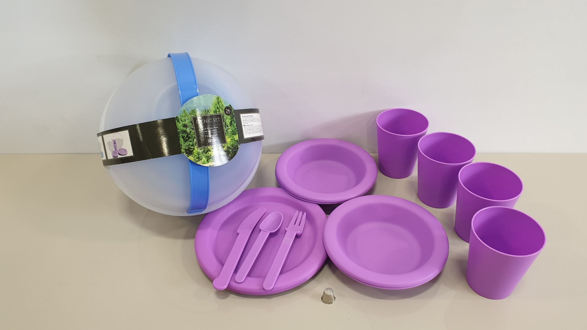 16 X 26 PC PICNIC / CAMPING SETS (IE. 4 CUPS, 4 PLATES, 4 BOWLS, 4 X 3 PC CUTLERY PLUS 2 BOWLS) - IN