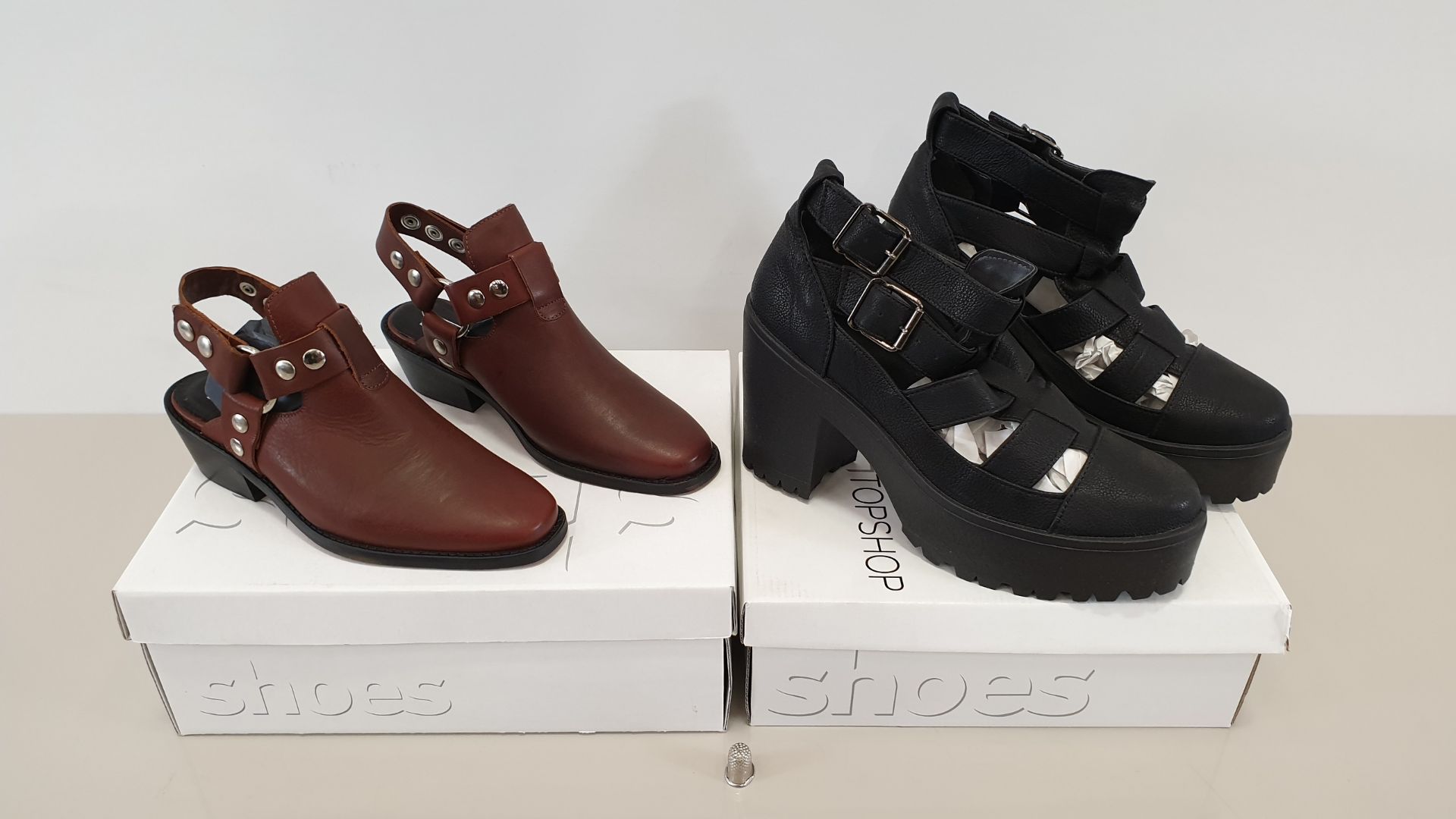 5 X TOPSHOP BOOTS IN VARIOUS STYLES SIZES AND COLOUR