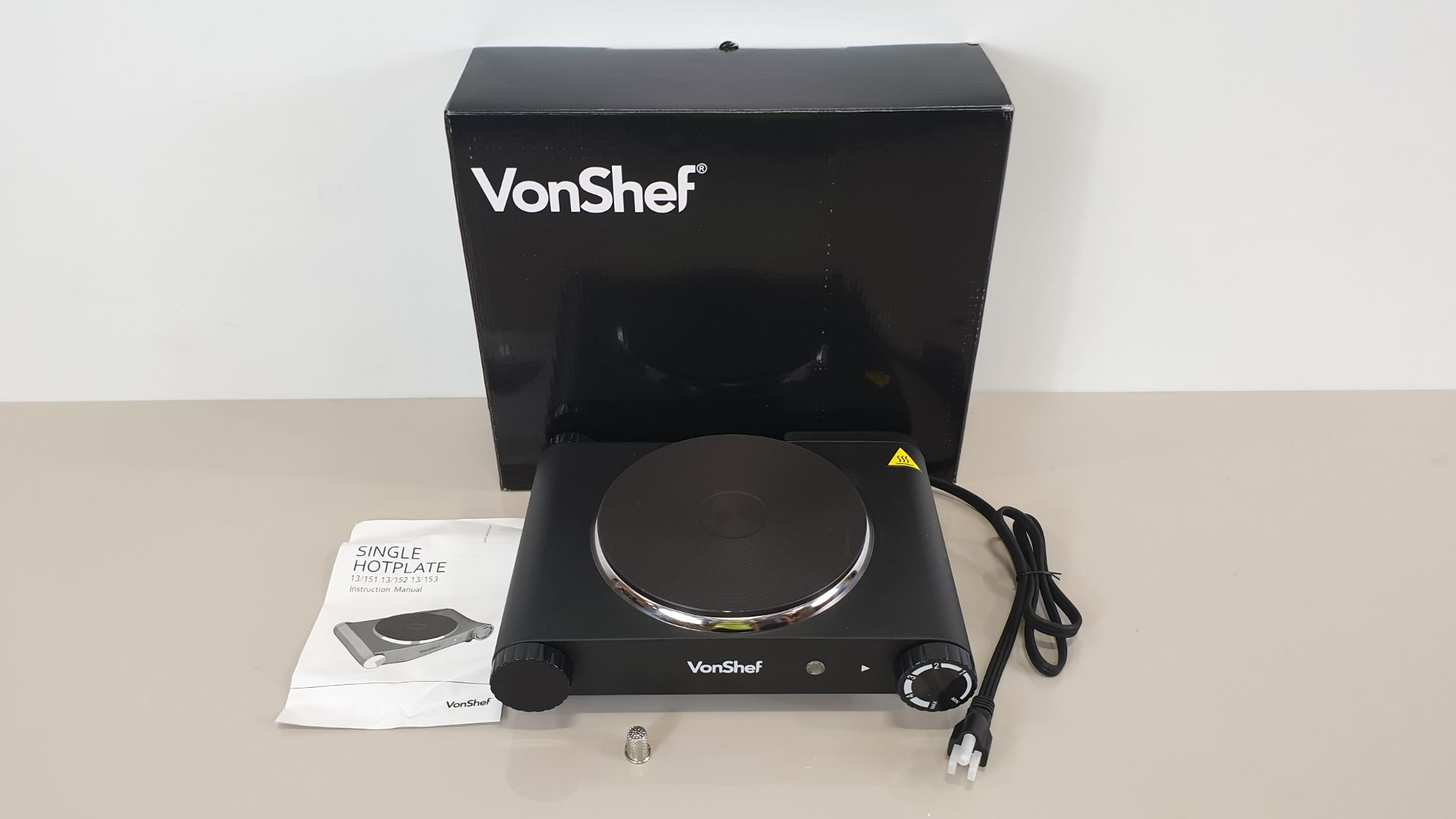 5 X VONSHEF SINGLE HOT PLATES - BRAND NEW IN 5 BOXES