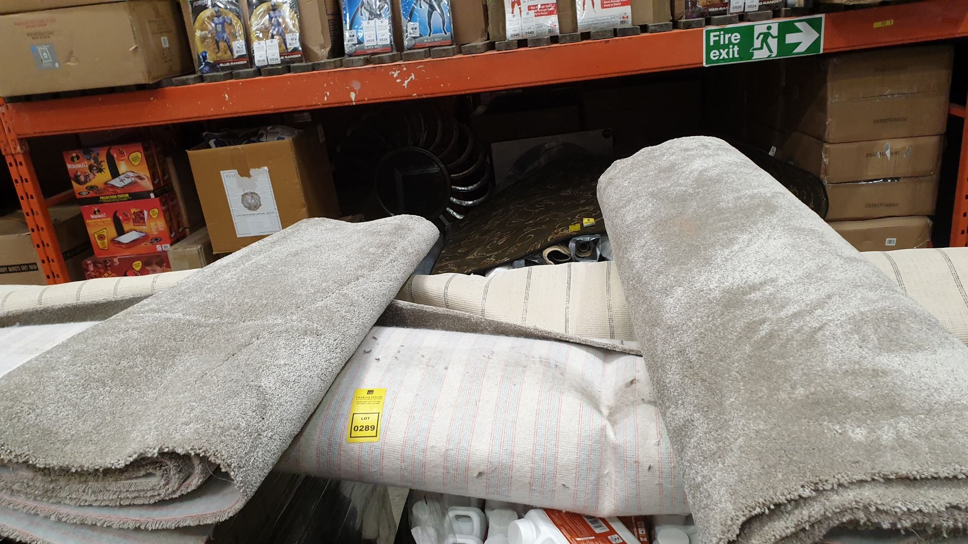 4 X ROLL ENDS OF CARPET - SILVER GREY SHORT PILE