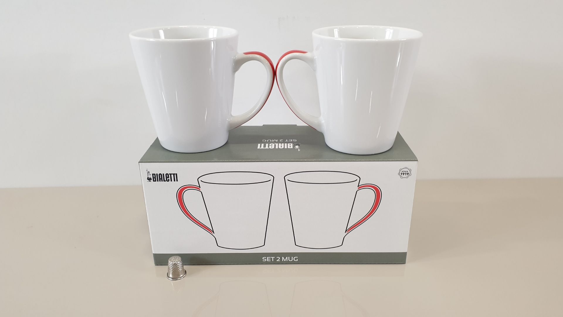 12 X SETS OF 2 BIALETTI CAPPUCCINO MUGS (IN 3 CARTONS)