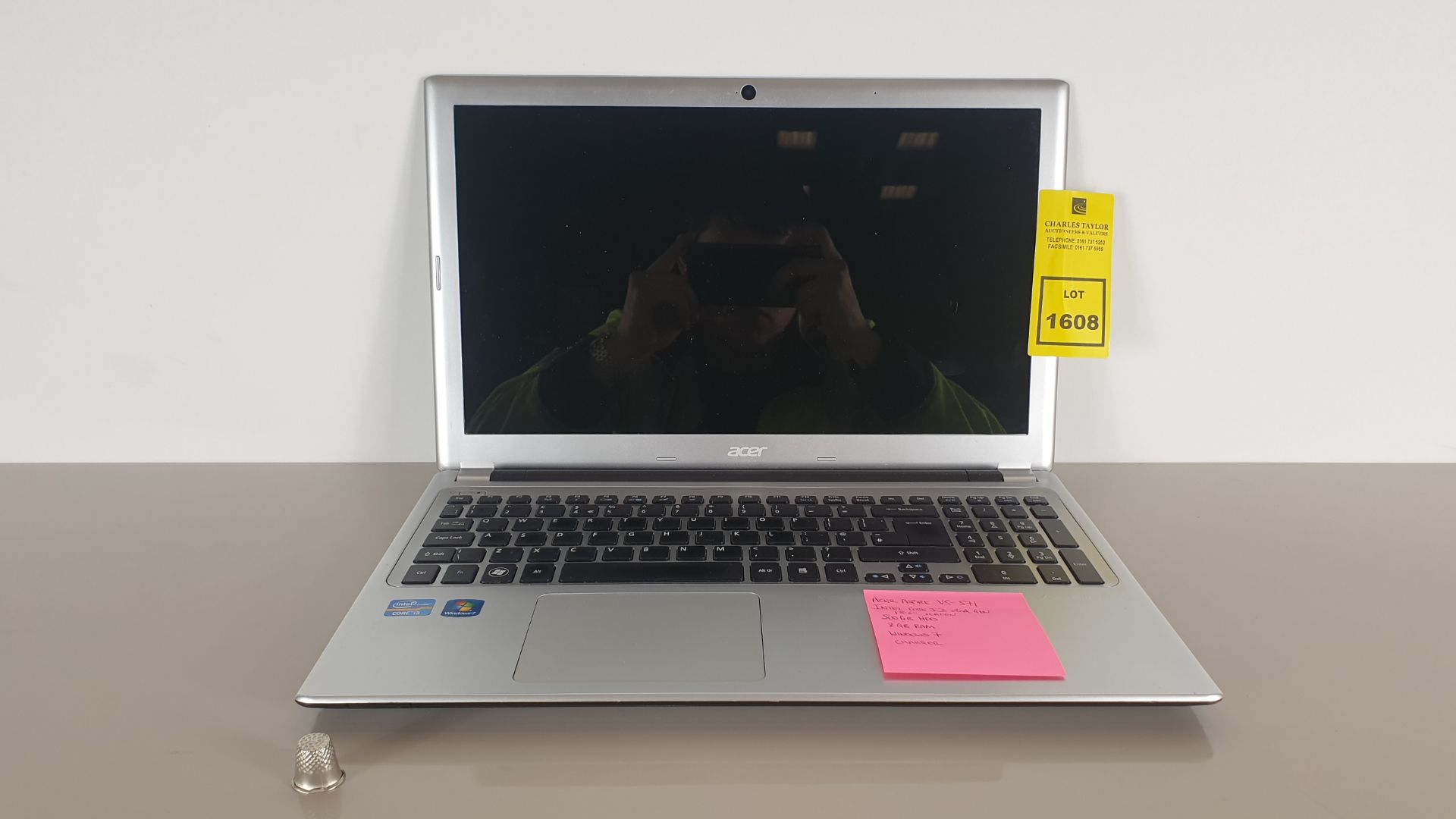 (LOT FOR THURSDAY 28TH MAY AUCTION) ACER ASPIRE V5-571 LAPTOP - INTEL CORE I3 2ND GEN 500GB HDD -