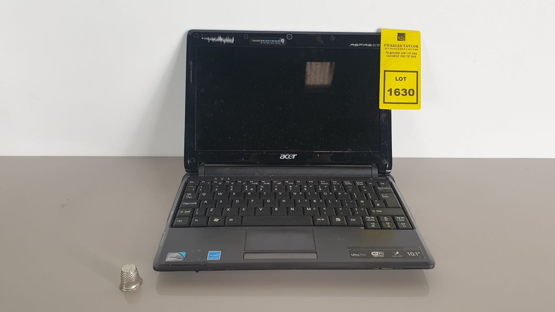 (LOT FOR THURSDAY 28TH MAY AUCTION) ACER ASPIRE ONE NOTEBOOK ZG8 (OS UNKNOWN) WITH CHARGER