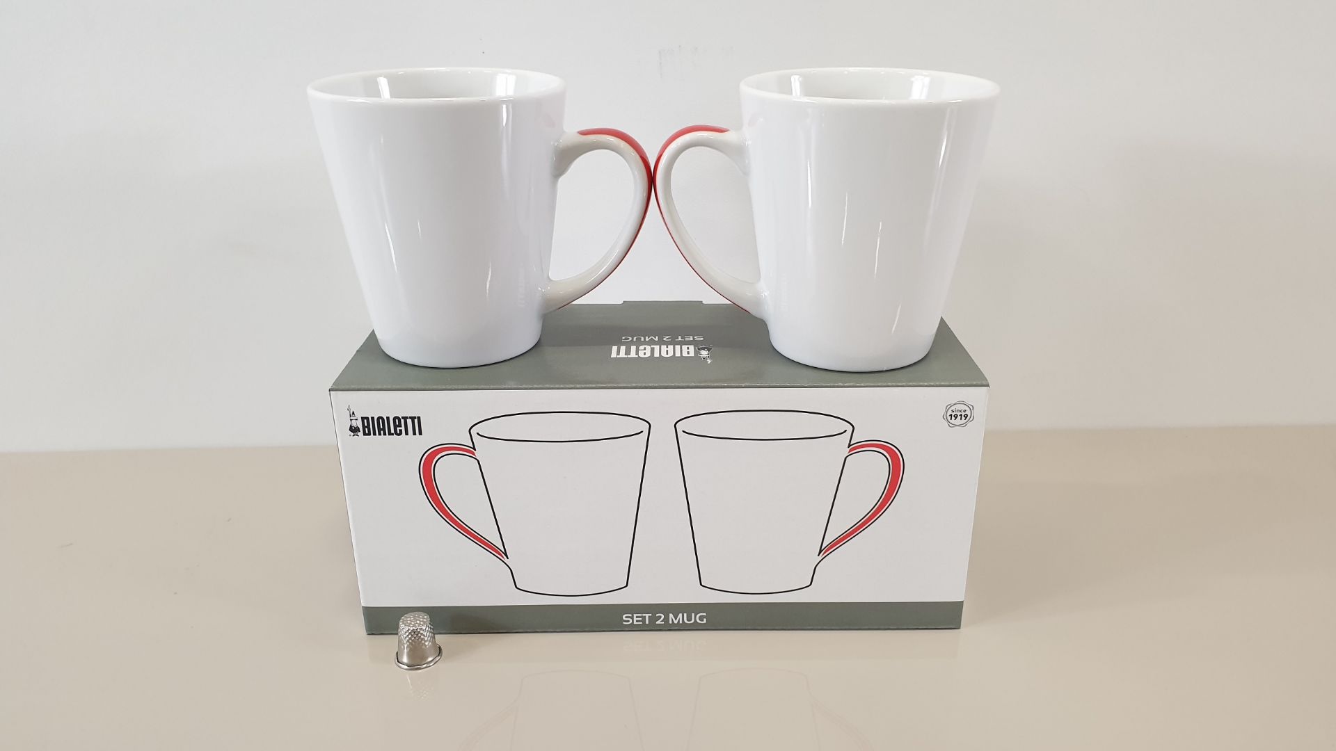 12 X SETS OF 2 BIALETTI CAPPUCCINO MUGS (IN 3 CARTONS)