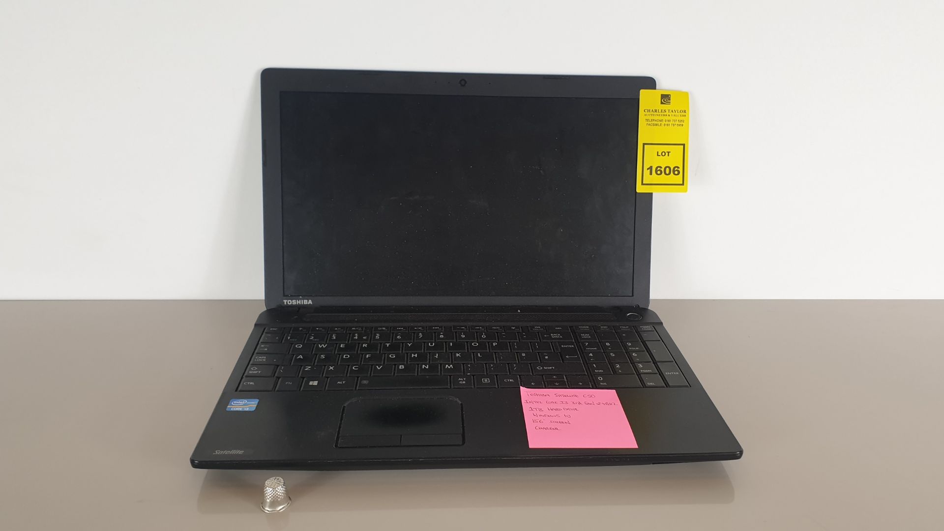 (LOT FOR THURSDAY 28TH MAY AUCTION) TOSHIBA SATELLITE C50 LAPTOP - INTEL CORE I3 3RD GEN 2.4 GHZ -