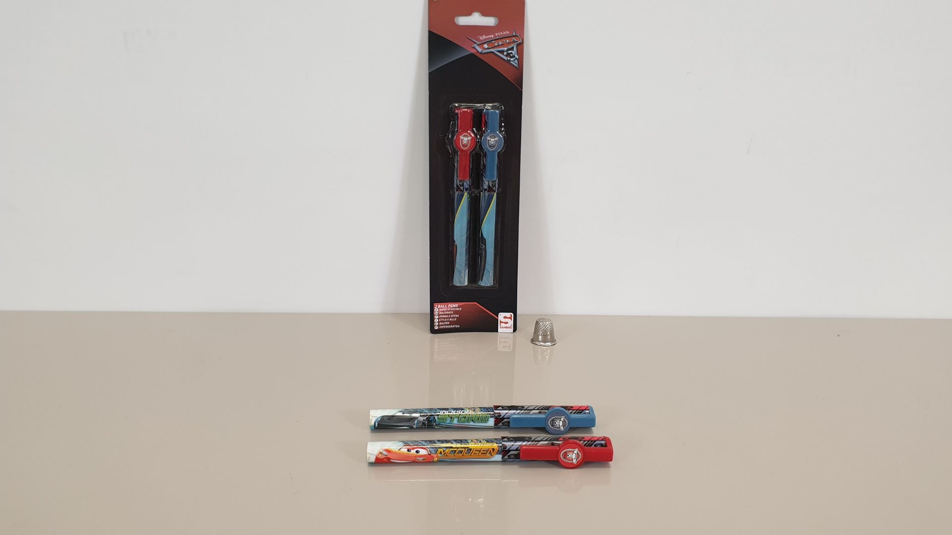 (LOT FOR THURSDAY 28TH MAY AUCTION) 120 X BRAND NEW SAMBRO DISNEY PIXAR (CARS 3) 2 PACK BALL POINT