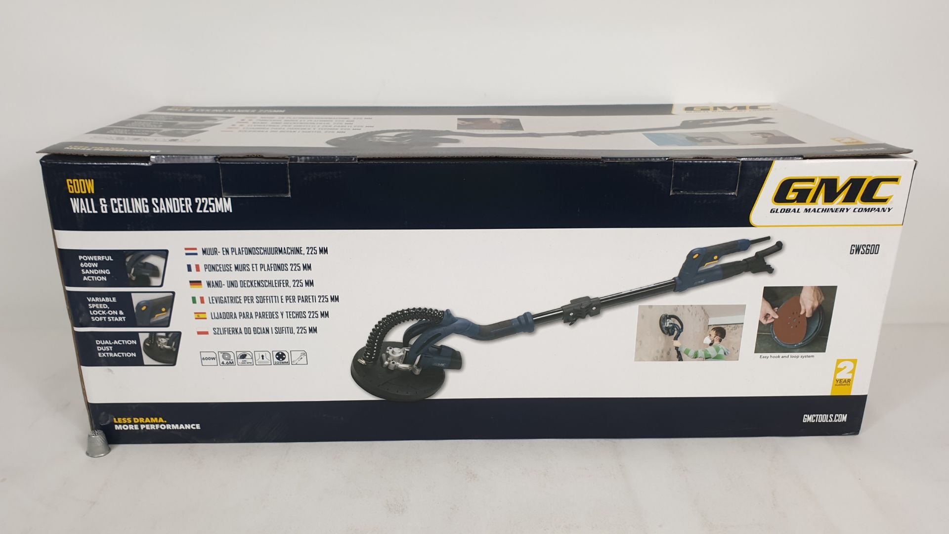 GMC 600W WALL AND CEILING SANDER 225M (PRODUCT CODE 264803) - (WITH 2 YEAR MANUFACTURERS GUARANTEE)