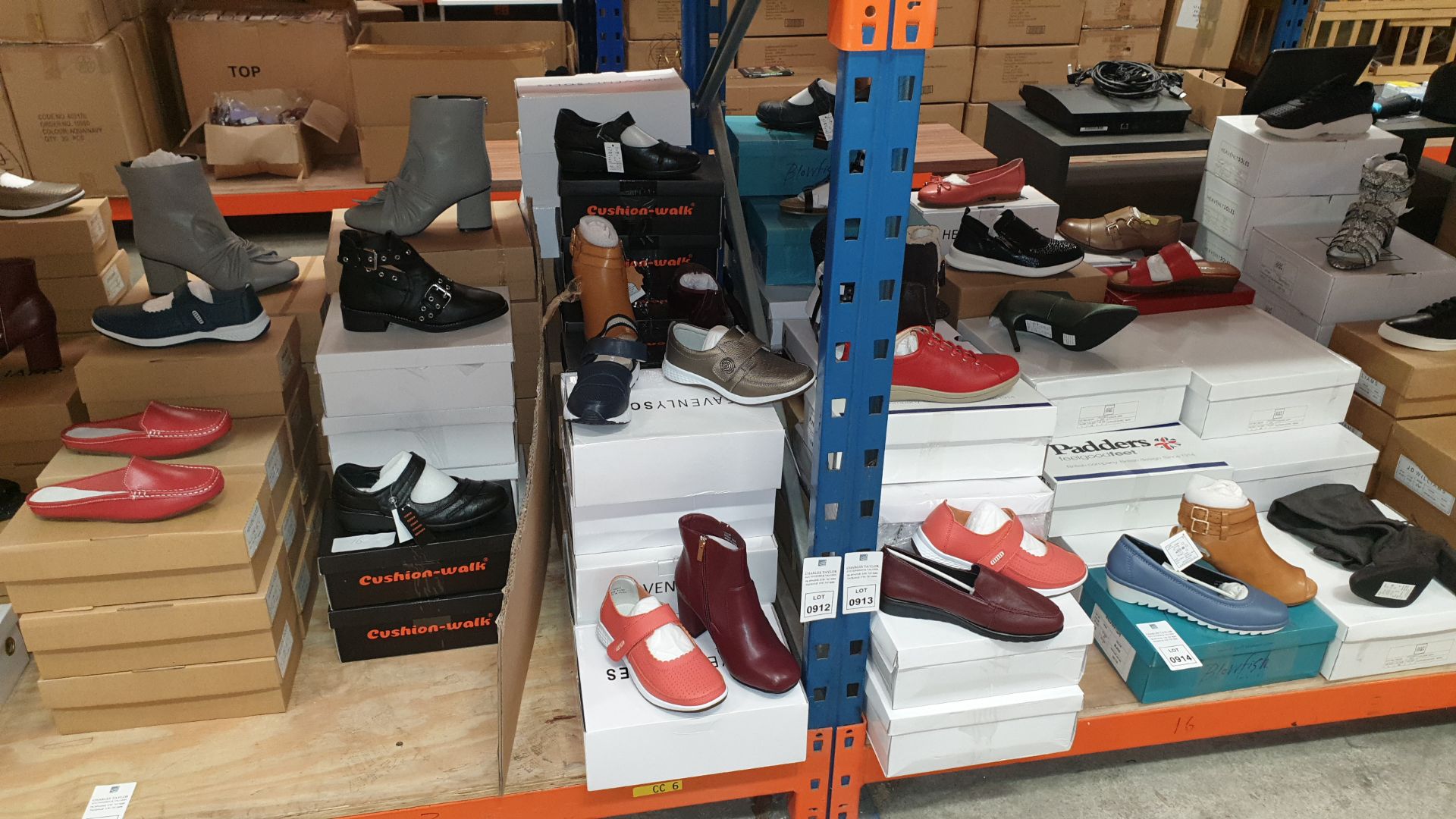 BRAND NEW MIXED SHOE LOT CONTAINING 25 PAIRS IN VARIOUS STYLES, SIZES AND COLOURS IE HEAVENLY SOLES,