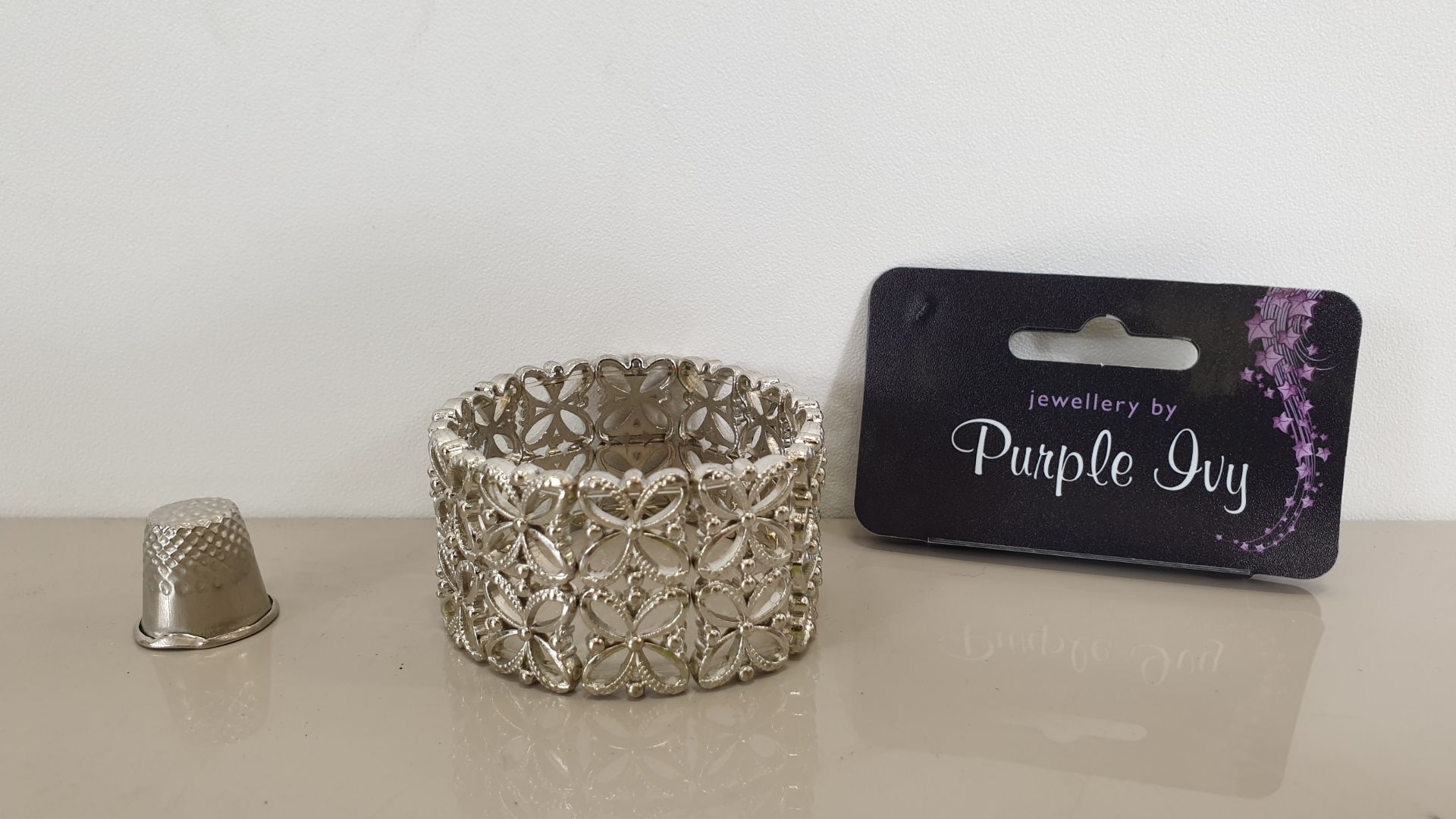 216 X BRAND NEW PURPLE IVY SILVER CUFF BRACELETS IN 6 BOXES