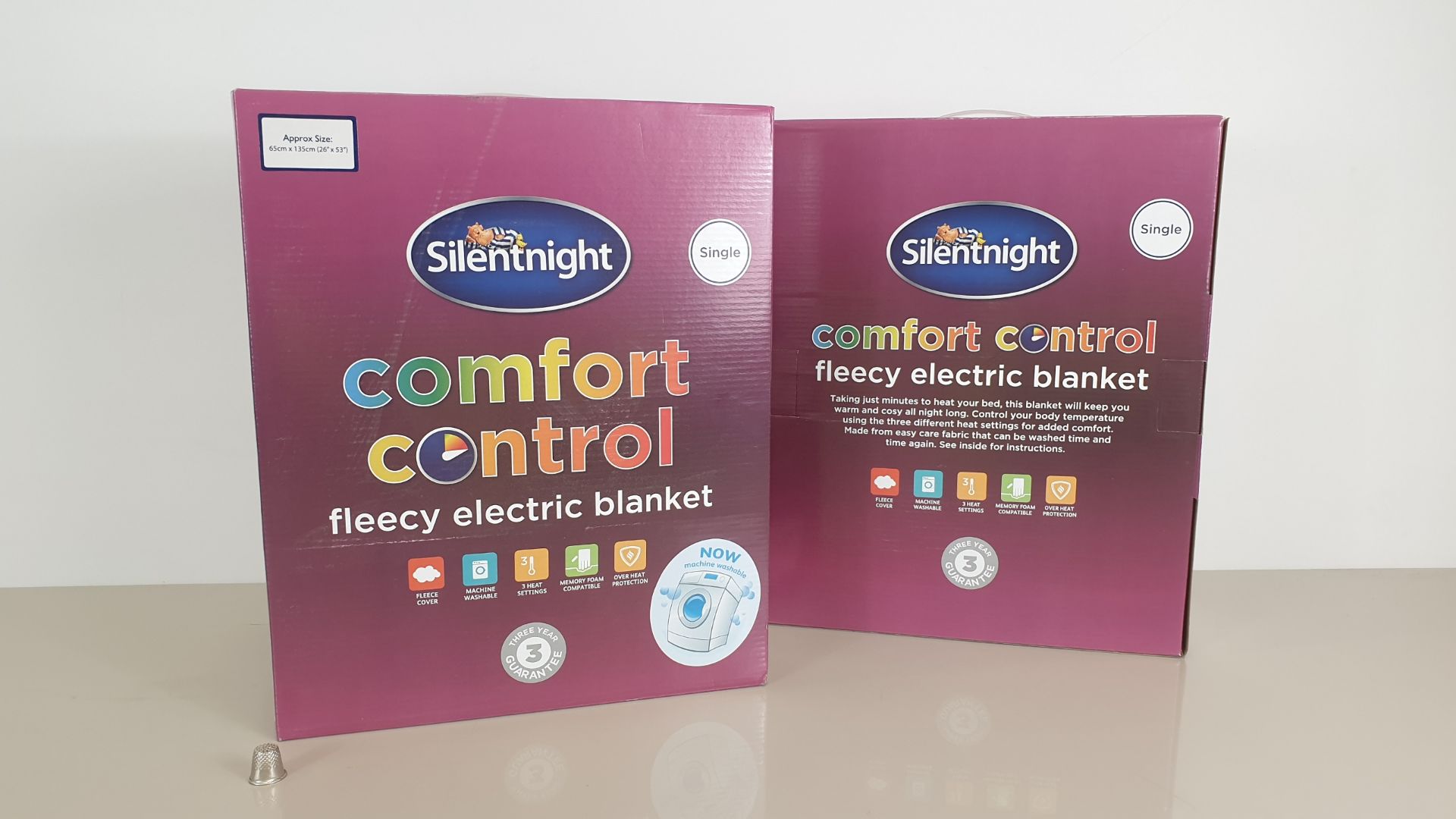 10 SILENTNIGHT FLEECY ELECTRIC SINGLE BLANKET (IN 2 BOXES)