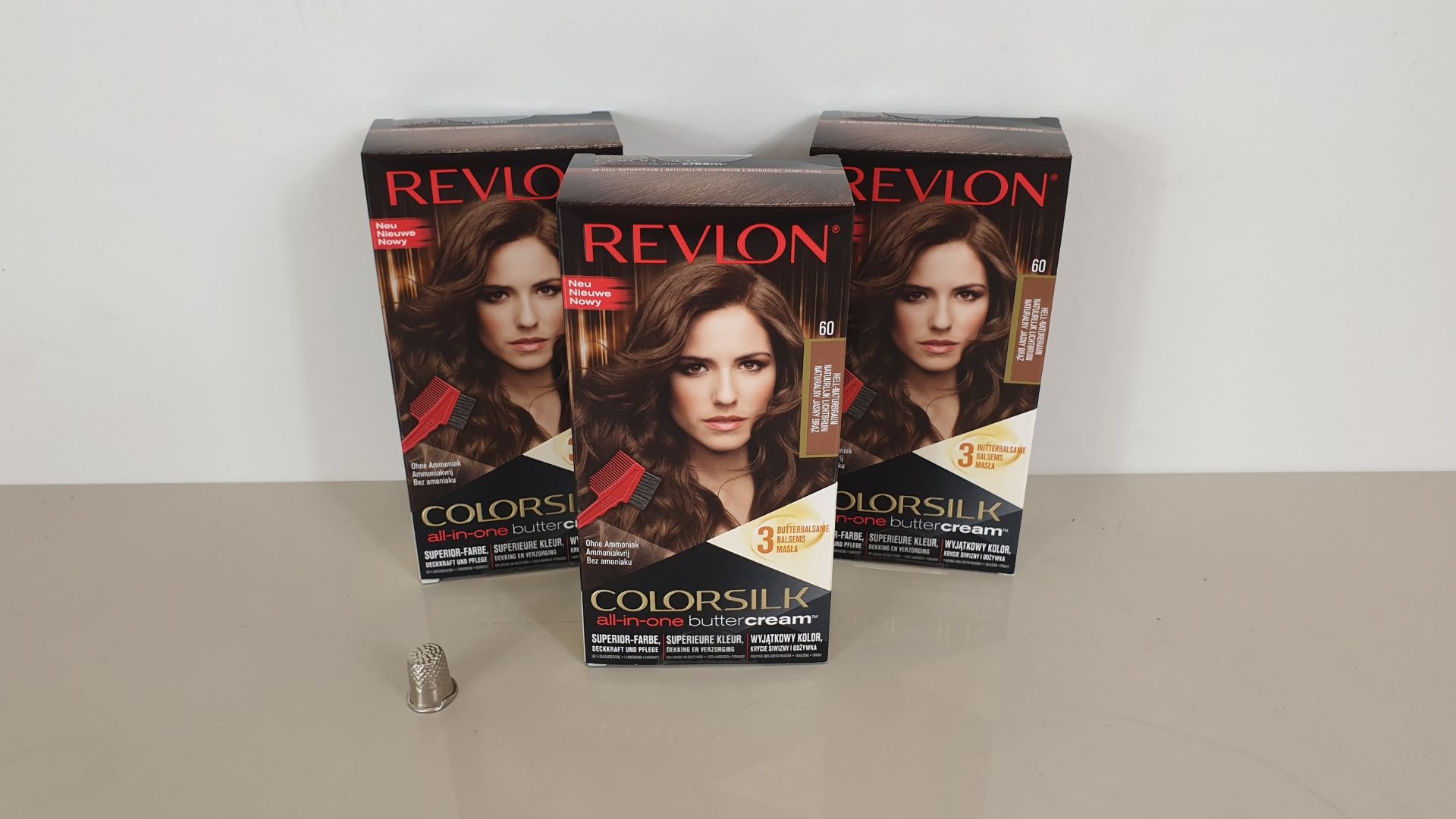 48 X BRAND NEW BOXED REVLON ( COLORSILK ALL IN ONE) NATURAL BROWN BUTTERCREAM - IN 4 BOXES