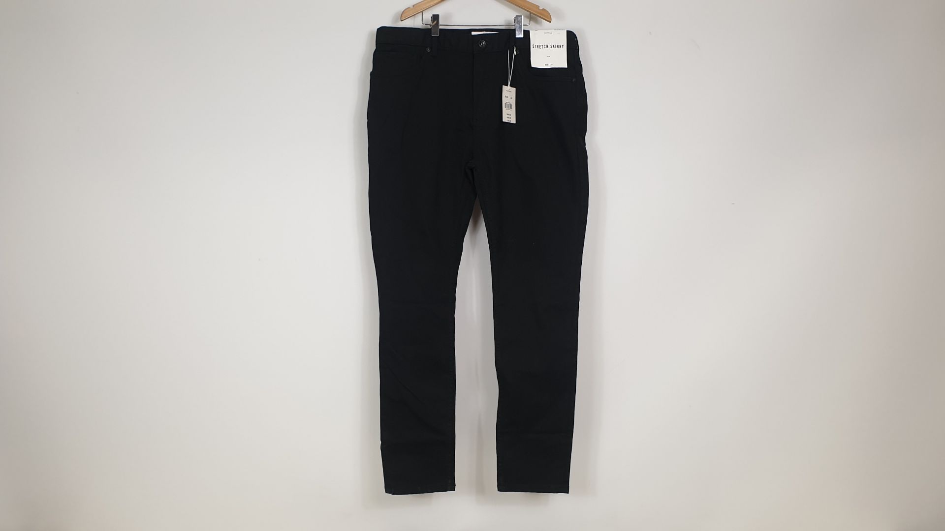 20 X BRAND NEW TOPMAN STRETCH SKINNY BLACK JEANS (RN 125149) - IN VARIOUS SIZES RRP - £30.00pp