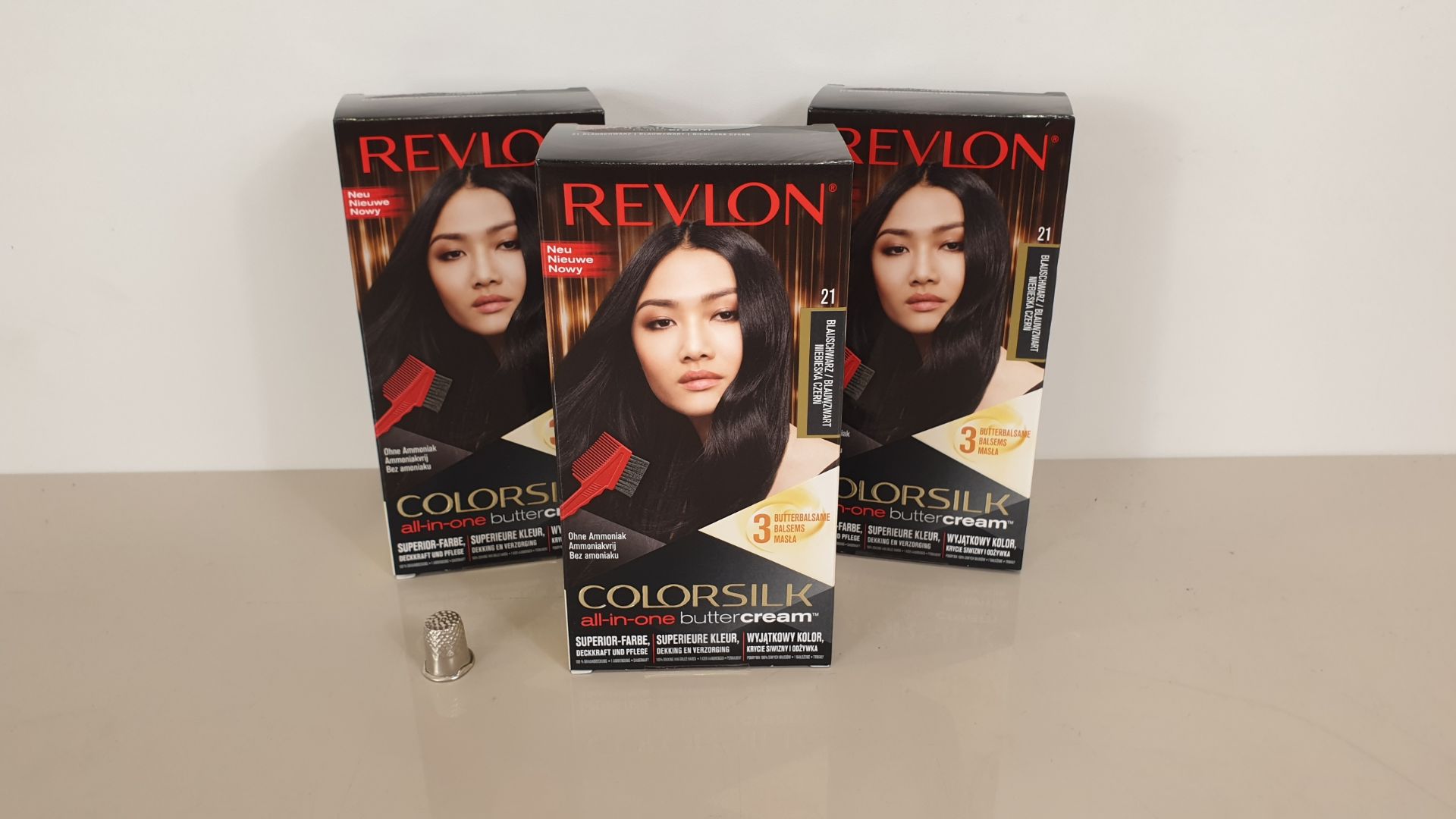 48 X BRAND NEW BOXED REVLON ( COLORSILK ALL IN ONE) BLUE BLACK BUTTERCREAM - IN 4 BOXES