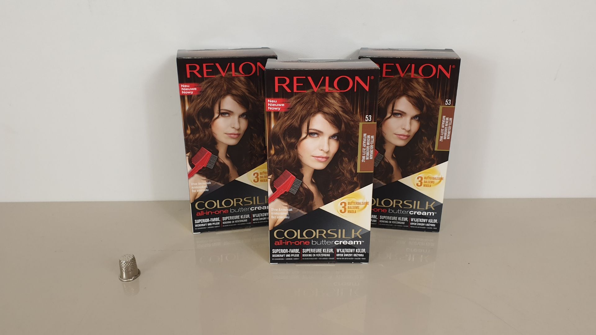 72 X BRAND NEW BOXED REVLON ( COLORSILK ALL IN ONE) GOLDEN BROWN BUTTERCREAM - IN 6 BOXES