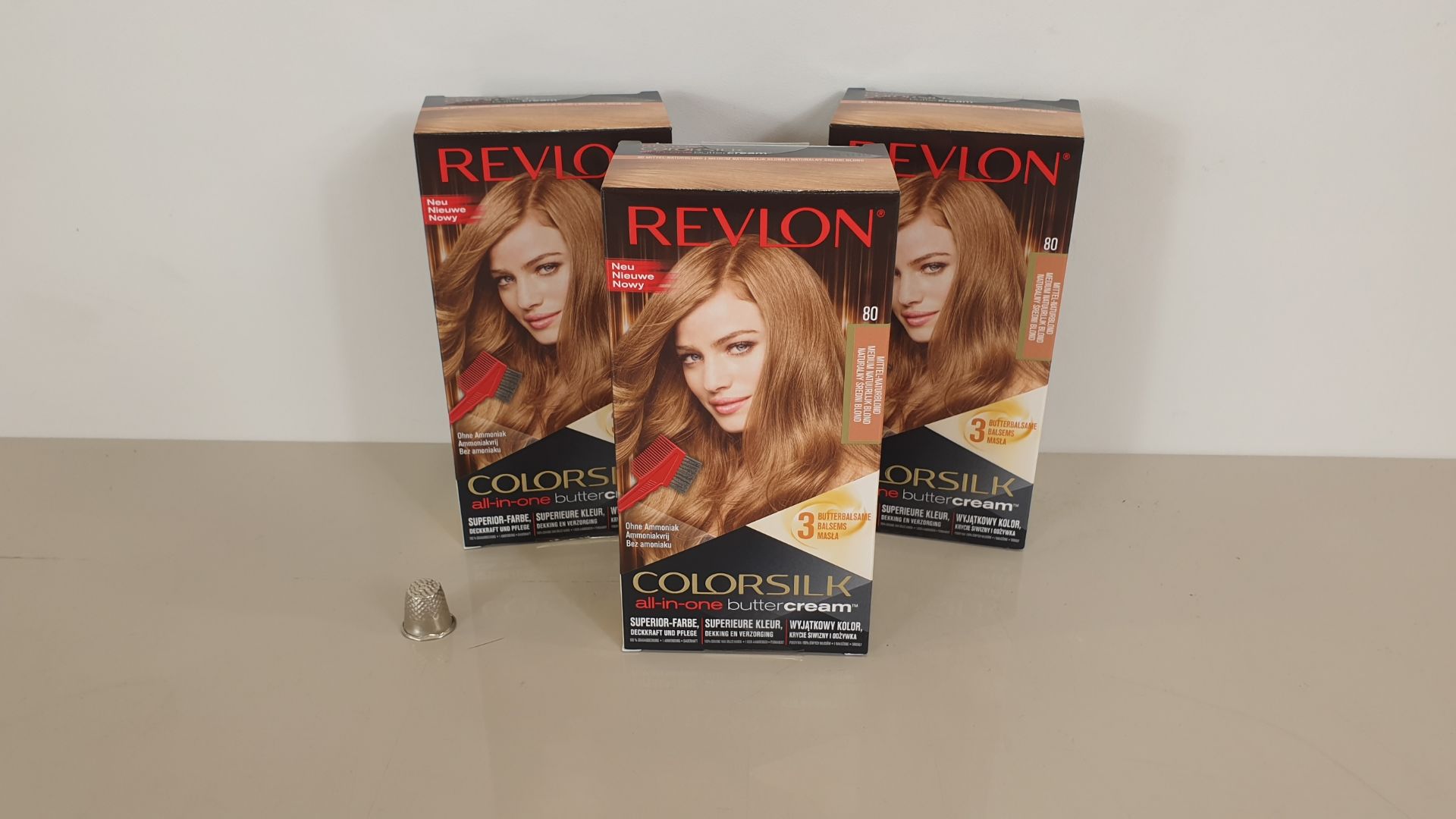 48 X BRAND NEW BOXED REVLON ( COLORSILK ALL IN ONE) NATURAL BLONDE BUTTERCREAM - IN 4 BOXES