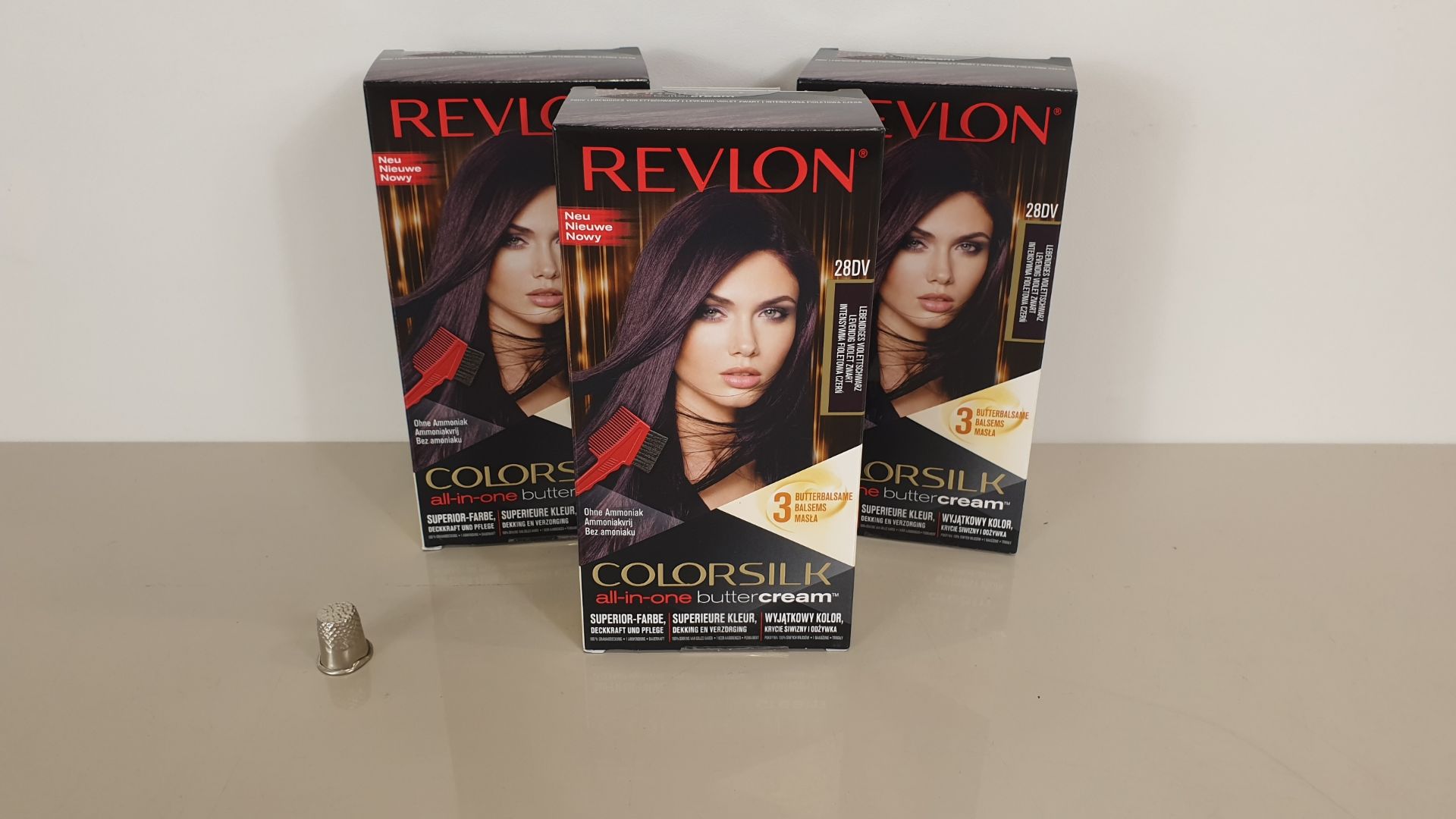 48 X BRAND NEW BOXED REVLON ( COLORSILK ALL IN ONE) VIOLET BLACK BUTTERCREAM - IN 4 BOXES