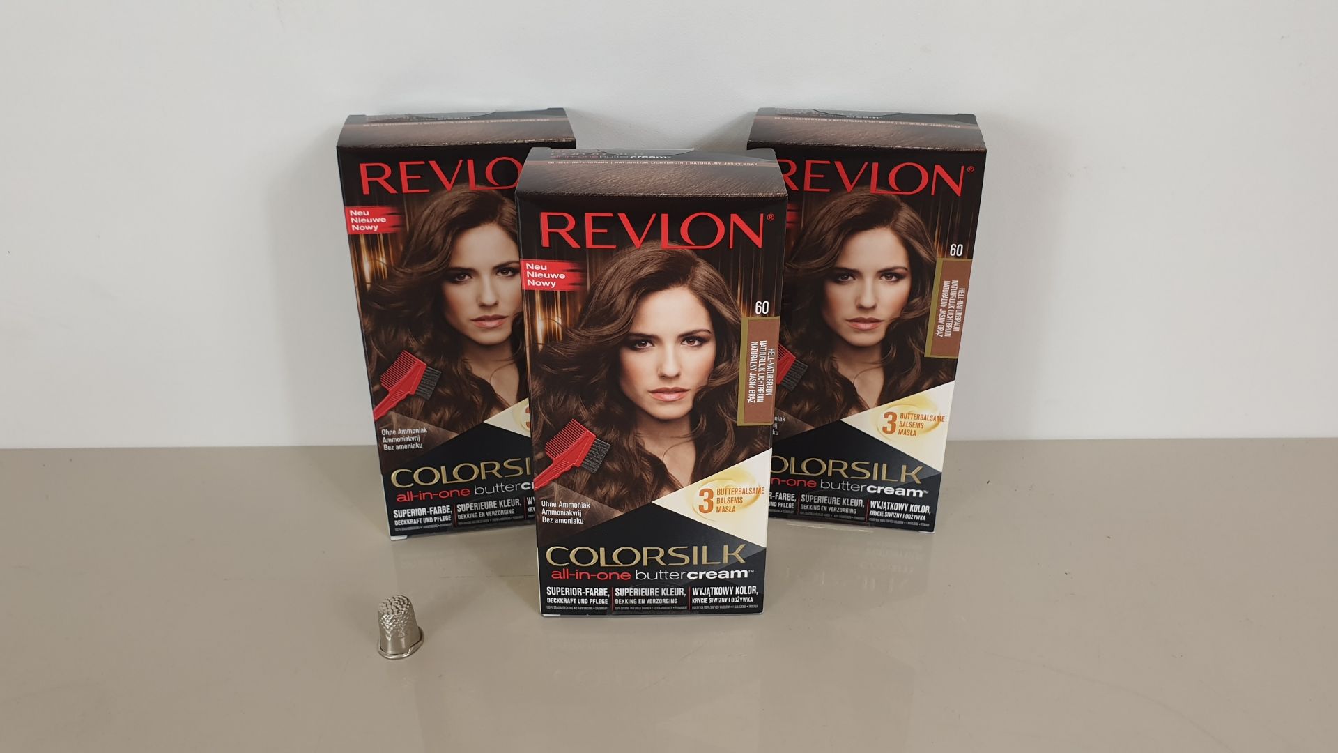 48 X BRAND NEW BOXED REVLON ( COLORSILK ALL IN ONE) NATURAL BROWN BUTTERCREAM - IN 4 BOXES