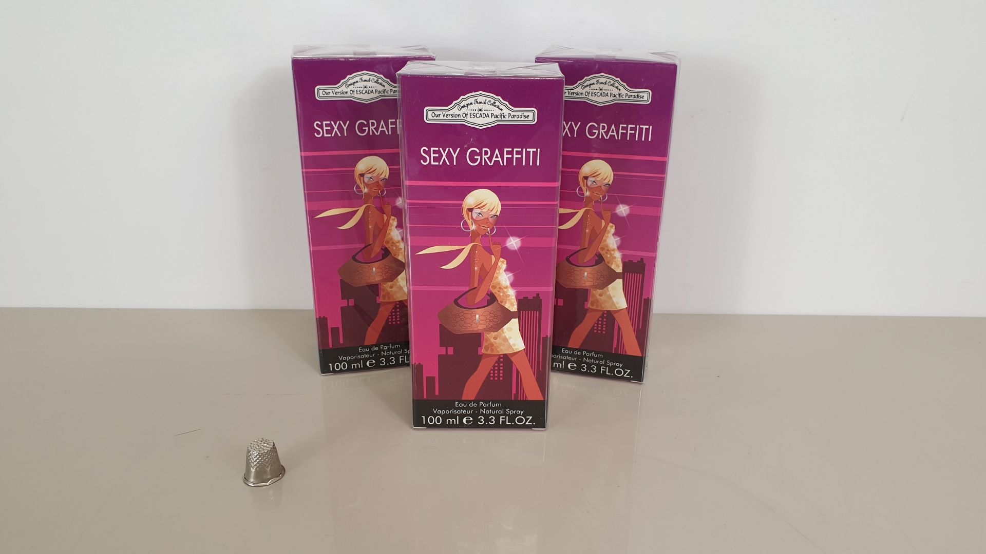 12 X BRAND NEW BOXED DFC SEXY GRAFFITI EAU DE PARFUM. (100ML)