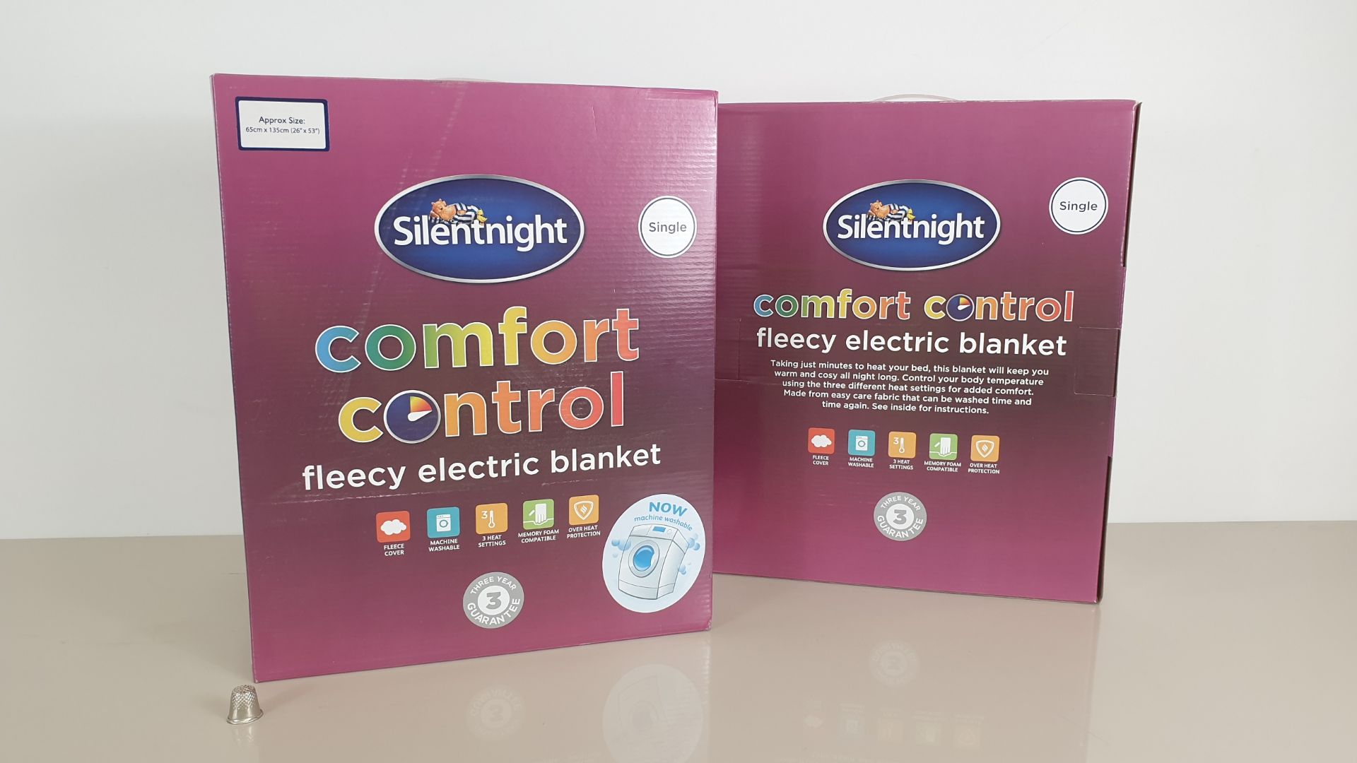 10 X SILENTNIGHT FLEECY ELECTRIC SINGLE BLANKET - IN 2 CARTONS