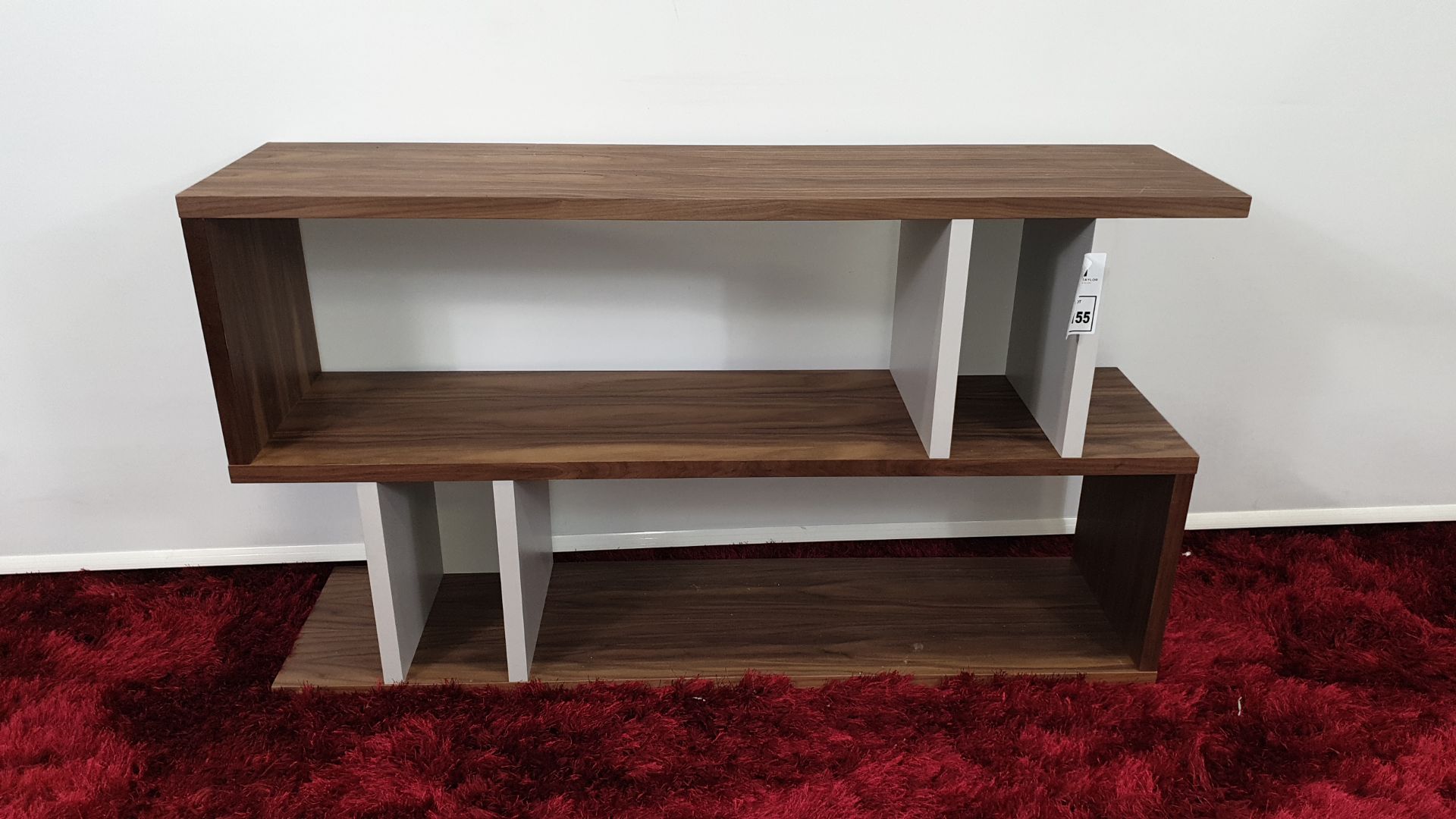 BRAND NEW CONTENT BY TERRANCE CONRAN COUNTER BALANCE LOW SHELVING COLOUR WALNUT / PEBBLE SIZE 120