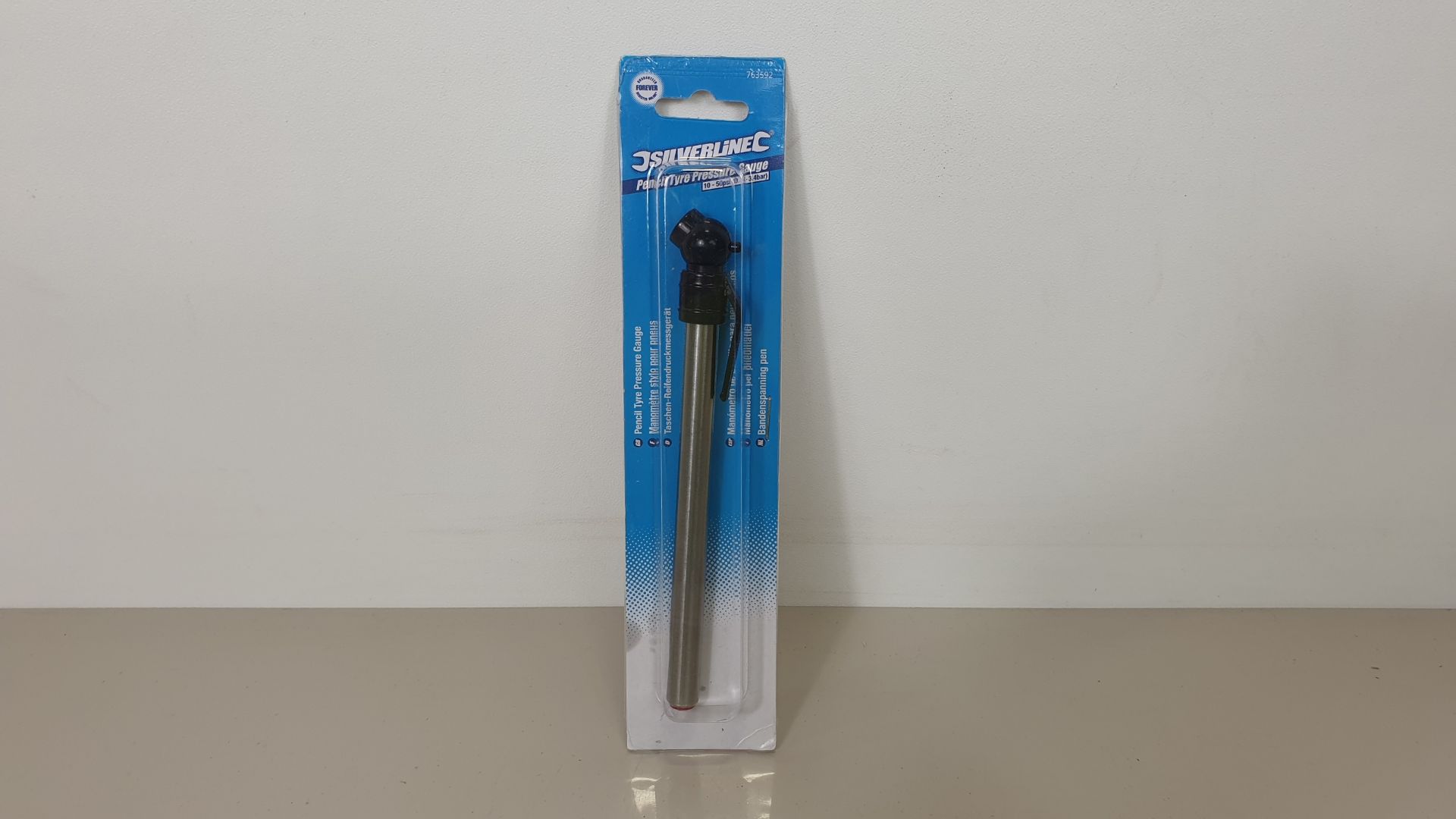 180 X BRAND NEW SILVERLINE PENCIL TYRE PRESSURE GAUGE 10 - 50psi