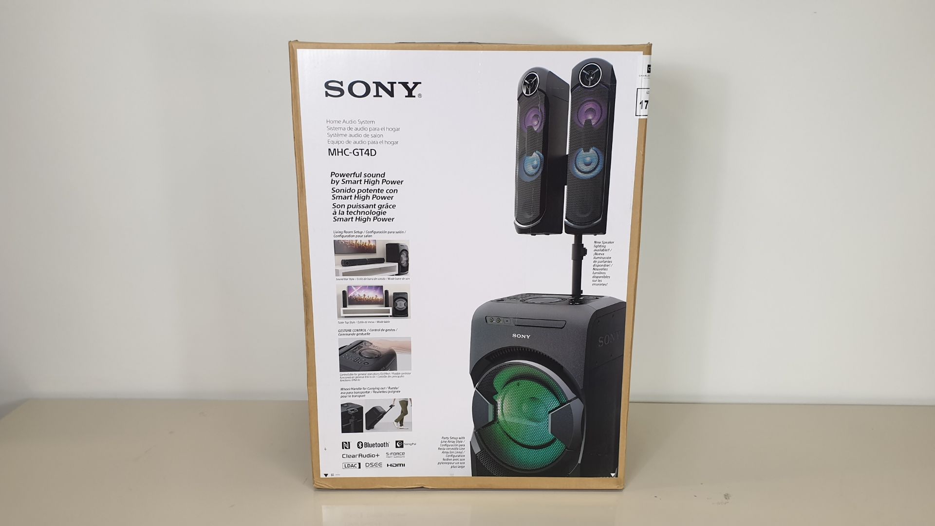 BRAND NEW BOXED SONY HOME AUDIO SYSTEM (MHC-GT4D) - WITH POWERFUL SOUND BY SMART HIGH POWER.