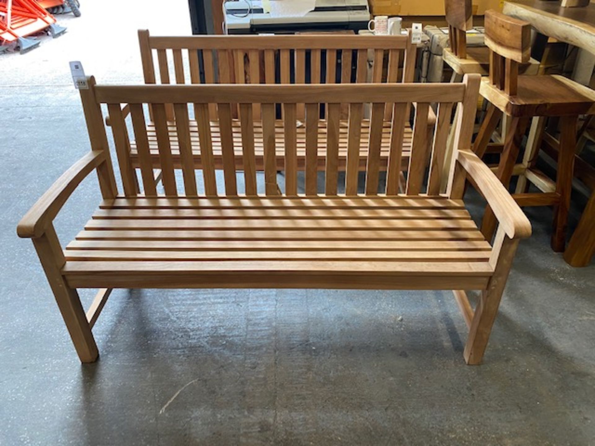 BRAND NEW SOLID TEAK WOODEN MALTA BENCH 150 X 65 X 90cm RRP £345 - Image 2 of 2