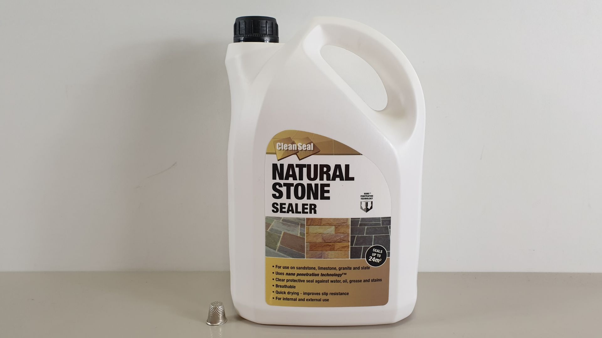 APPROX 140 X 4L CLEANSEAL NATURAL STONE SEALER WITH NANO PENETRATION TECHNOLOGY (LOOSE NOT BOXED -