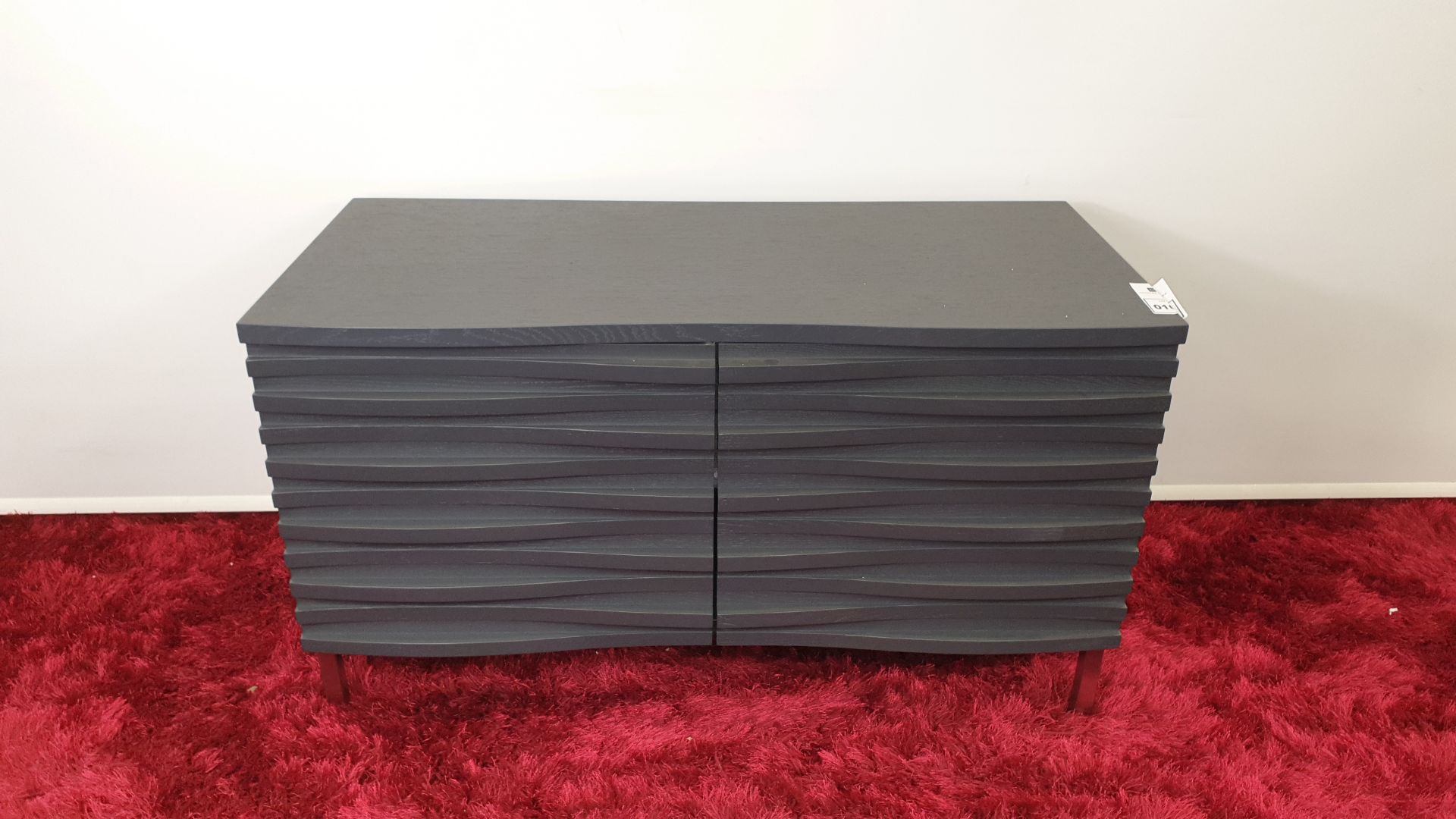 BRAND NEW CONTENT BY TERRANCE CONRAN MEDIUM WAVE SIDEBOARD CHARCOAL GREY SIZE 110 X 50 X 65cm HIGH