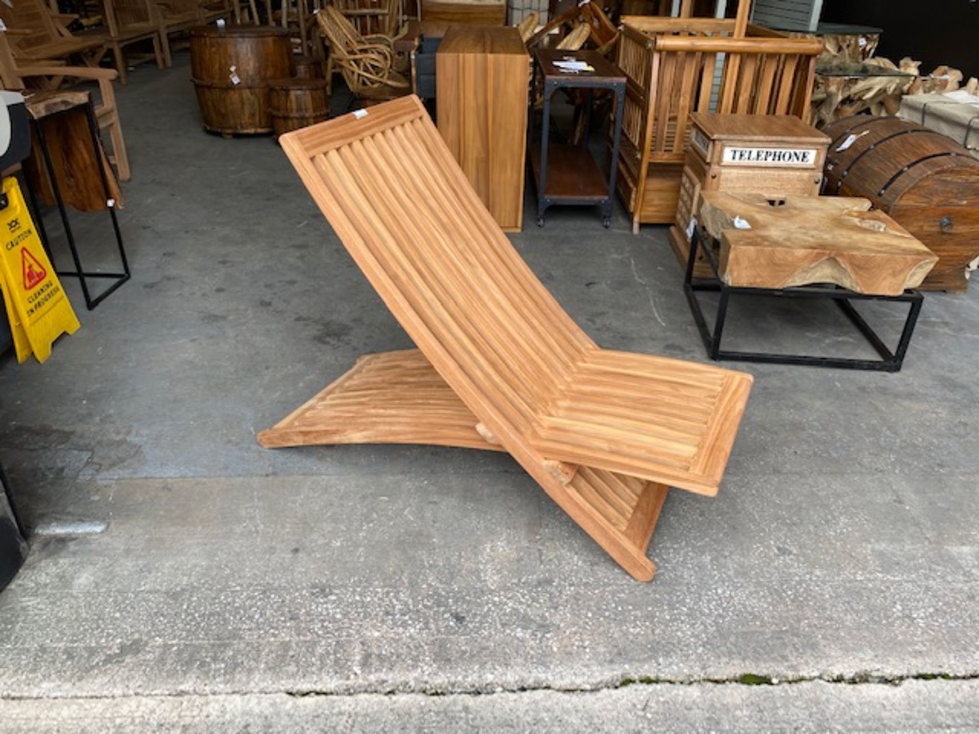 BRAND NEW SOLID TEAK WOODEN DILARA LOUNGER 178 X 60 X 75cm RRP £450 - Image 2 of 2