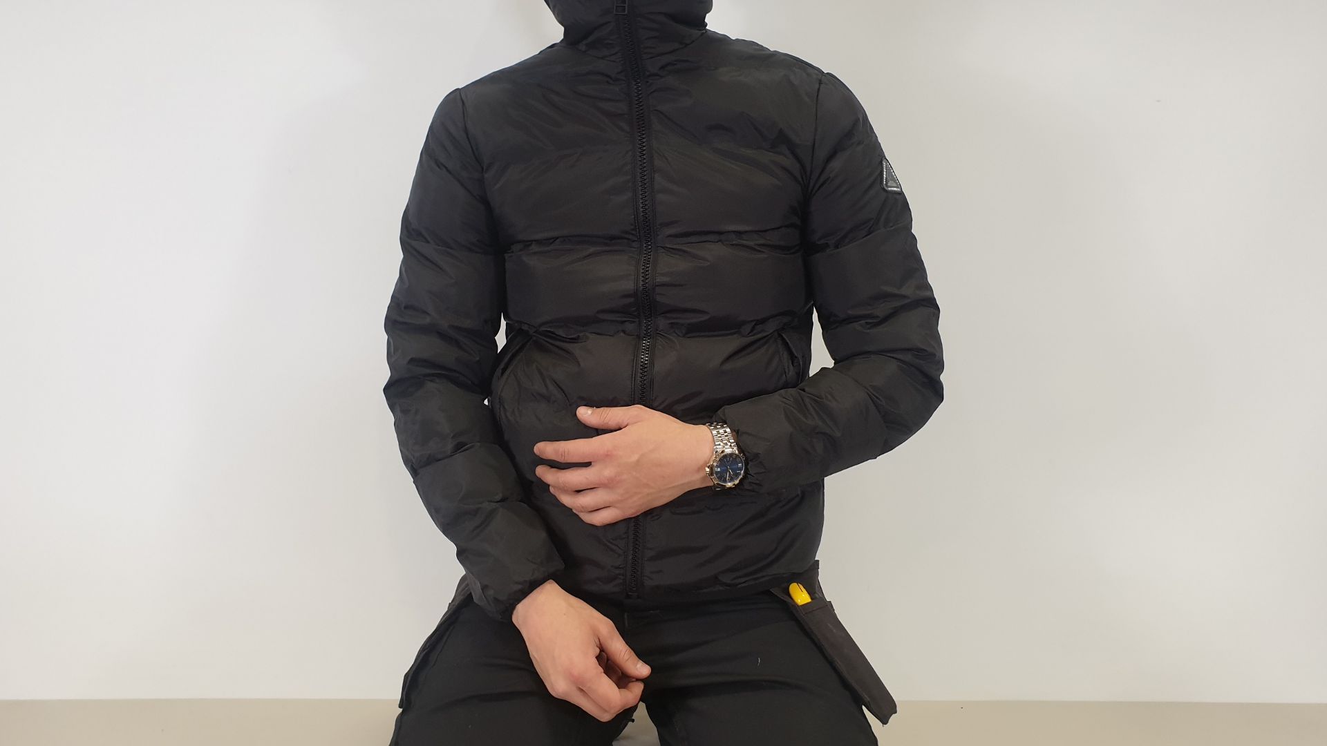 8 X BRAND NEW TOPMAN BLACK (COLD WEATHER EQUIPMENT) WINTER COATS SIZE - SMALL RRP £39.00pp