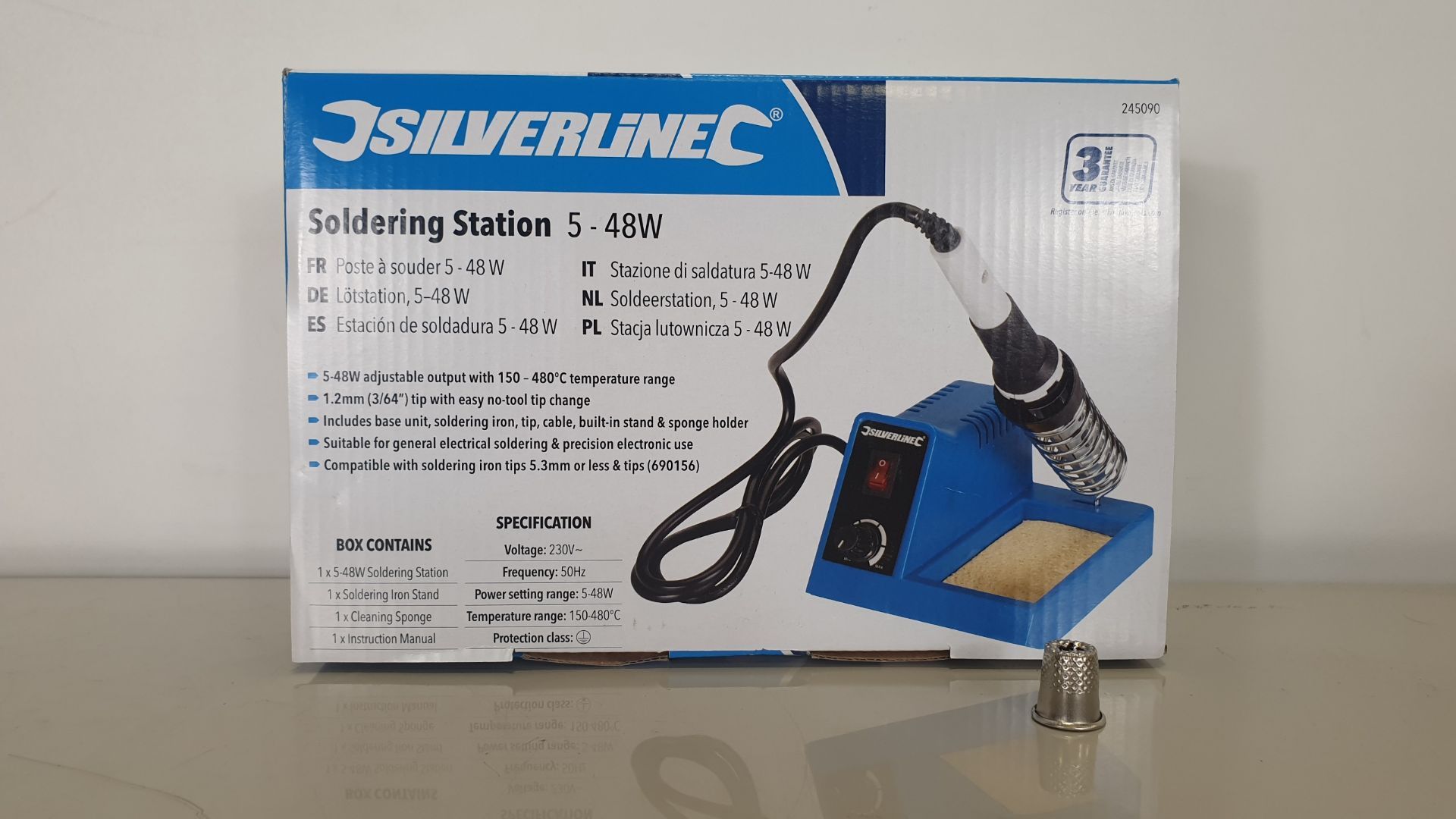 10 X BRAND NEW SILVERLINE SOLDERING STATIONS 5-48W (PROD CODE 245090) - RRP £31.34 EACH (EXC VAT) IN