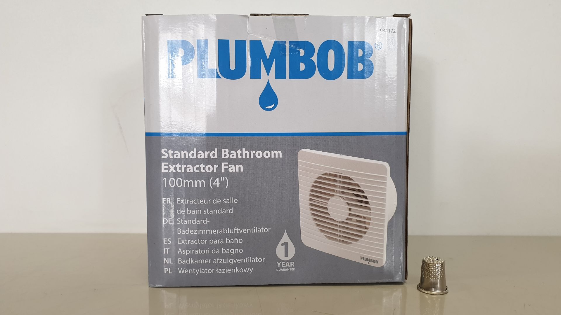 12 X BRAND NEW PLUMBOB STANDARD BATHROOM EXTRACTOR FANS 100MM (4") WITH LOW 45dBA NOISE LEVEL (