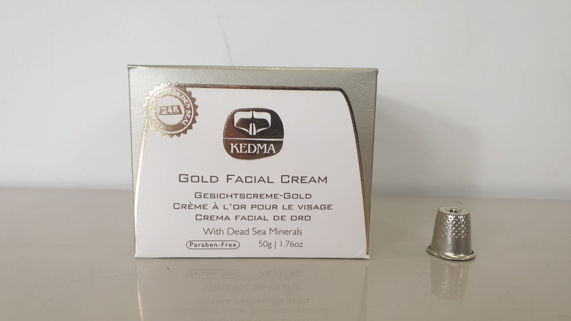 5 X BRAND NEW KEDMA GOLD FACIAL CREAM WITH DEAD SEA MINERALS (PARABEN-FREE) 50g