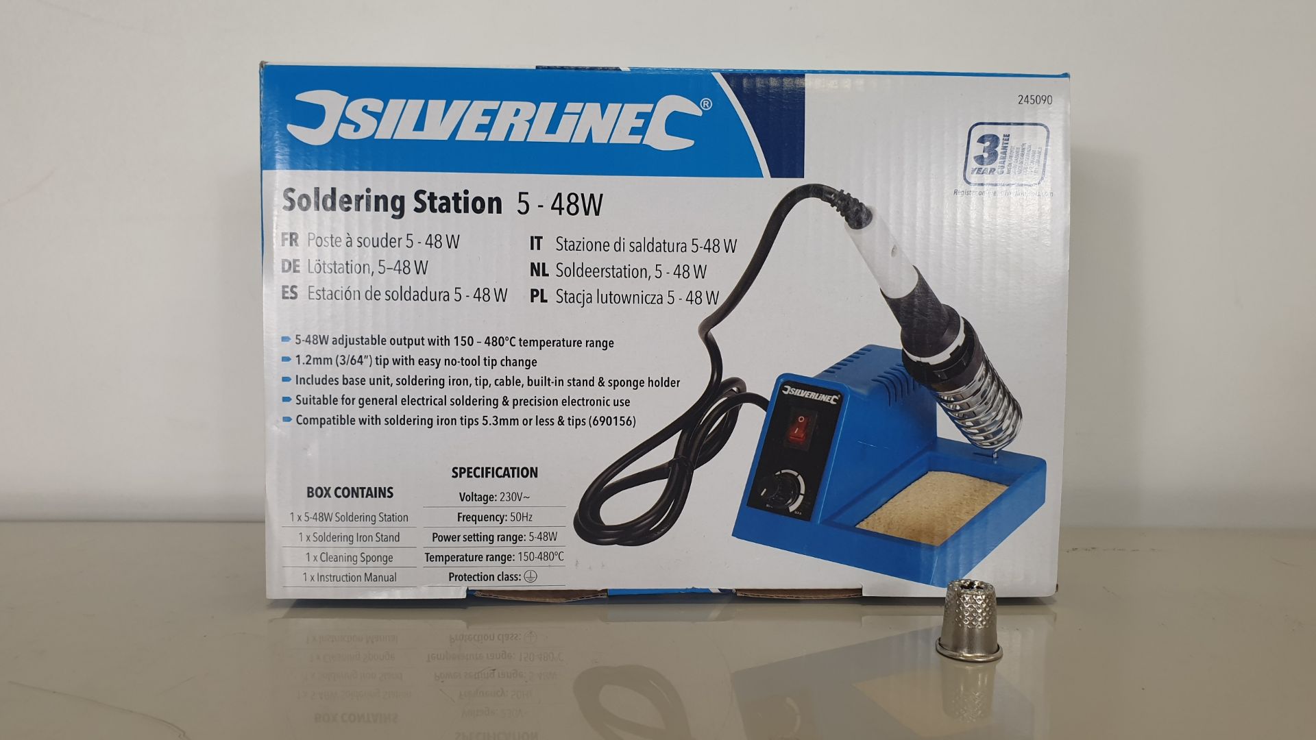 10 X BRAND NEW SILVERLINE SOLDERING STATIONS 5-48W (PROD CODE 245090) - RRP £31.34 EACH (EXC VAT) IN