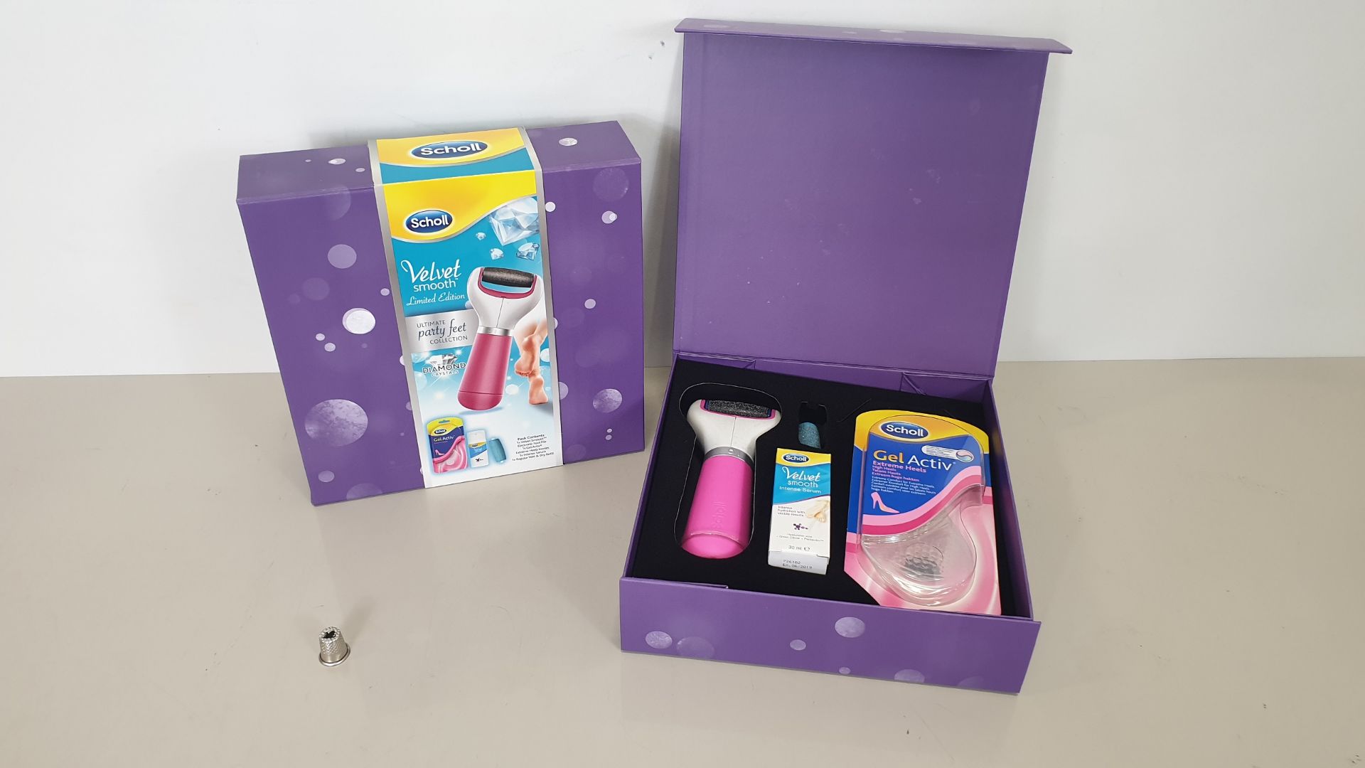 12 X BRAND NEW SCHOLL VELVET SMOOTH LIMITED EDITION ULTIMATE PARTY FEET COLLECTION - SERUM EXPIRY