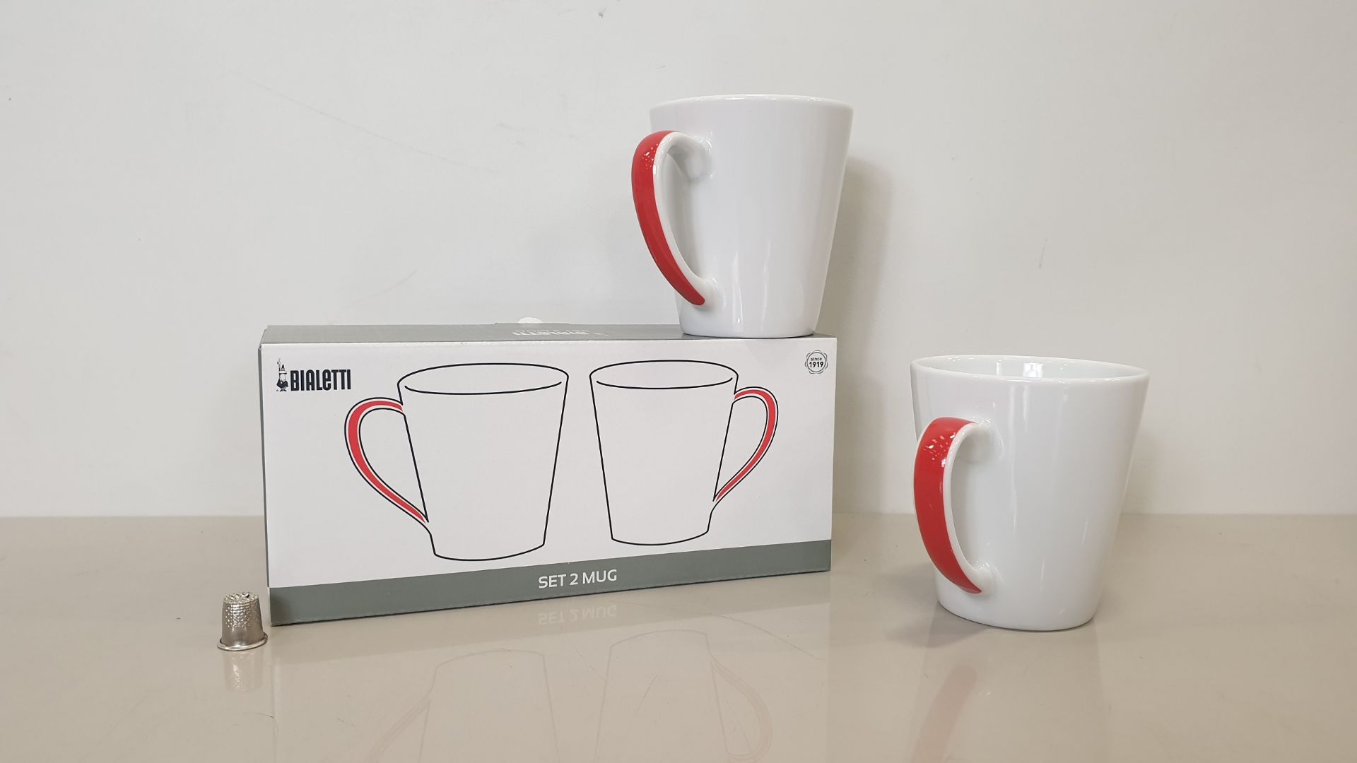 24 X SETS OF 2 BIALETTI CAPPUCCINO MUGS - IN 6 CARTONS