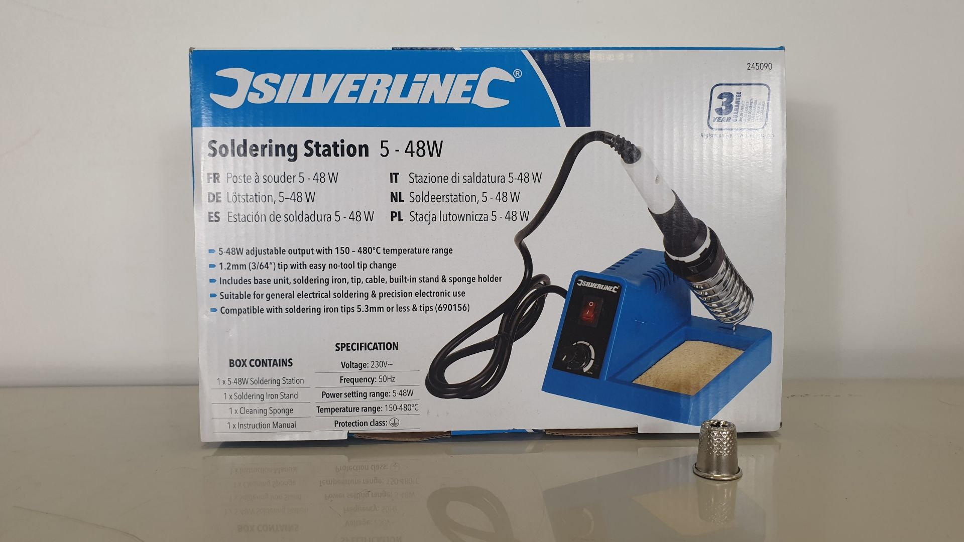 10 X BRAND NEW SILVERLINE SOLDERING STATIONS 5-48W (PROD CODE 245090) - RRP £31.34 EACH (EXC VAT) IN