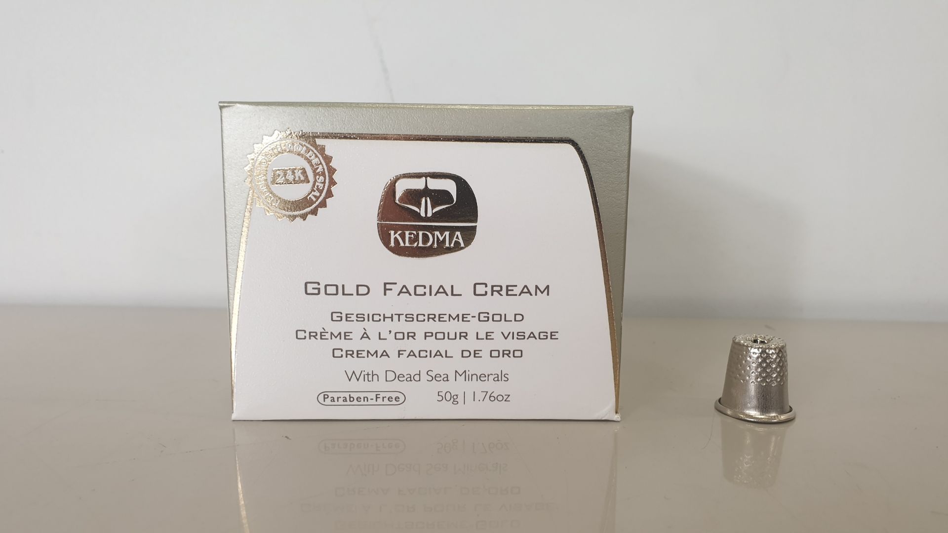 5 X BRAND NEW KEDMA GOLD FACIAL CREAM WITH DEAD SEA MINERALS (PARABEN-FREE) 50g