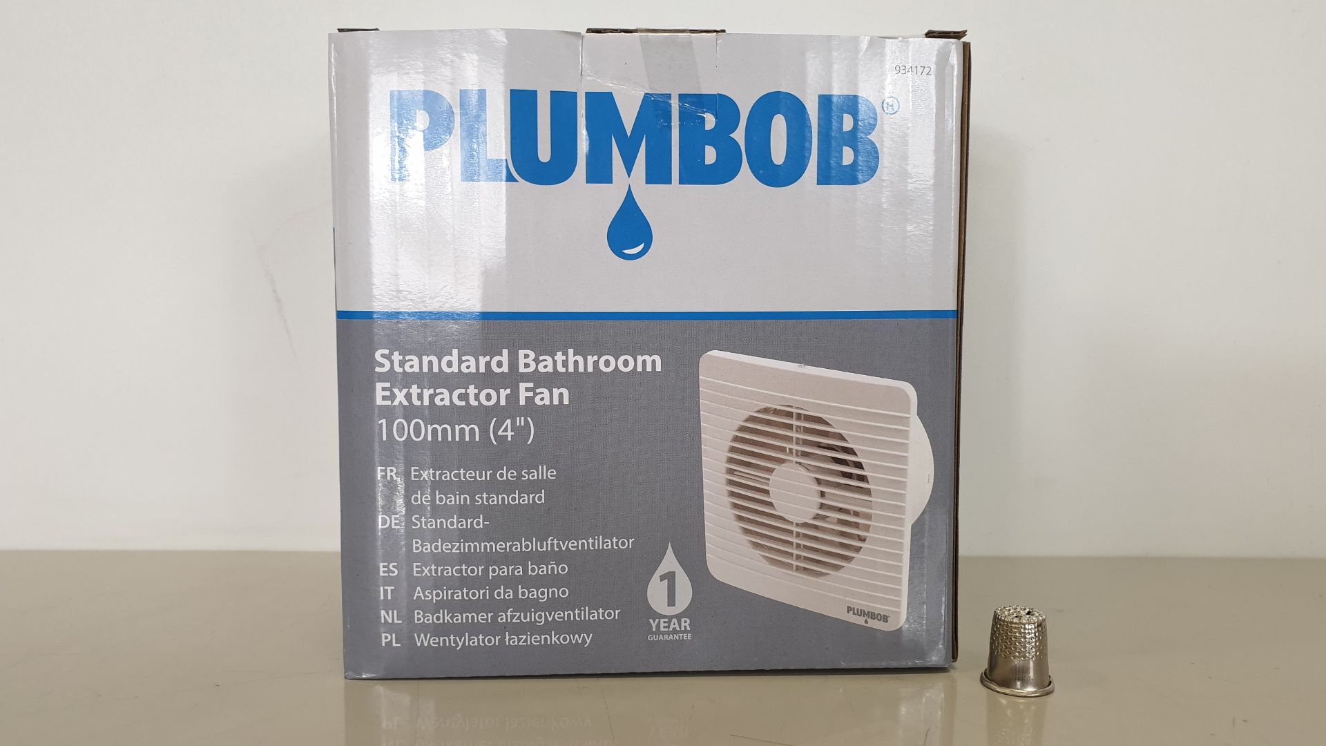 12 X BRAND NEW PLUMBOB STANDARD BATHROOM EXTRACTOR FANS 100MM (4") WITH LOW 45dBA NOISE LEVEL (