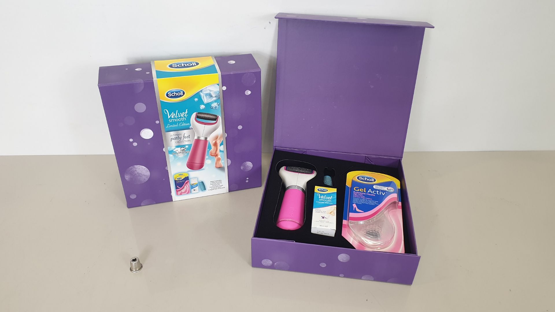 12 X BRAND NEW SCHOLL VELVET SMOOTH LIMITED EDITION ULTIMATE PARTY FEET COLLECTION - SERUM EXPIRY