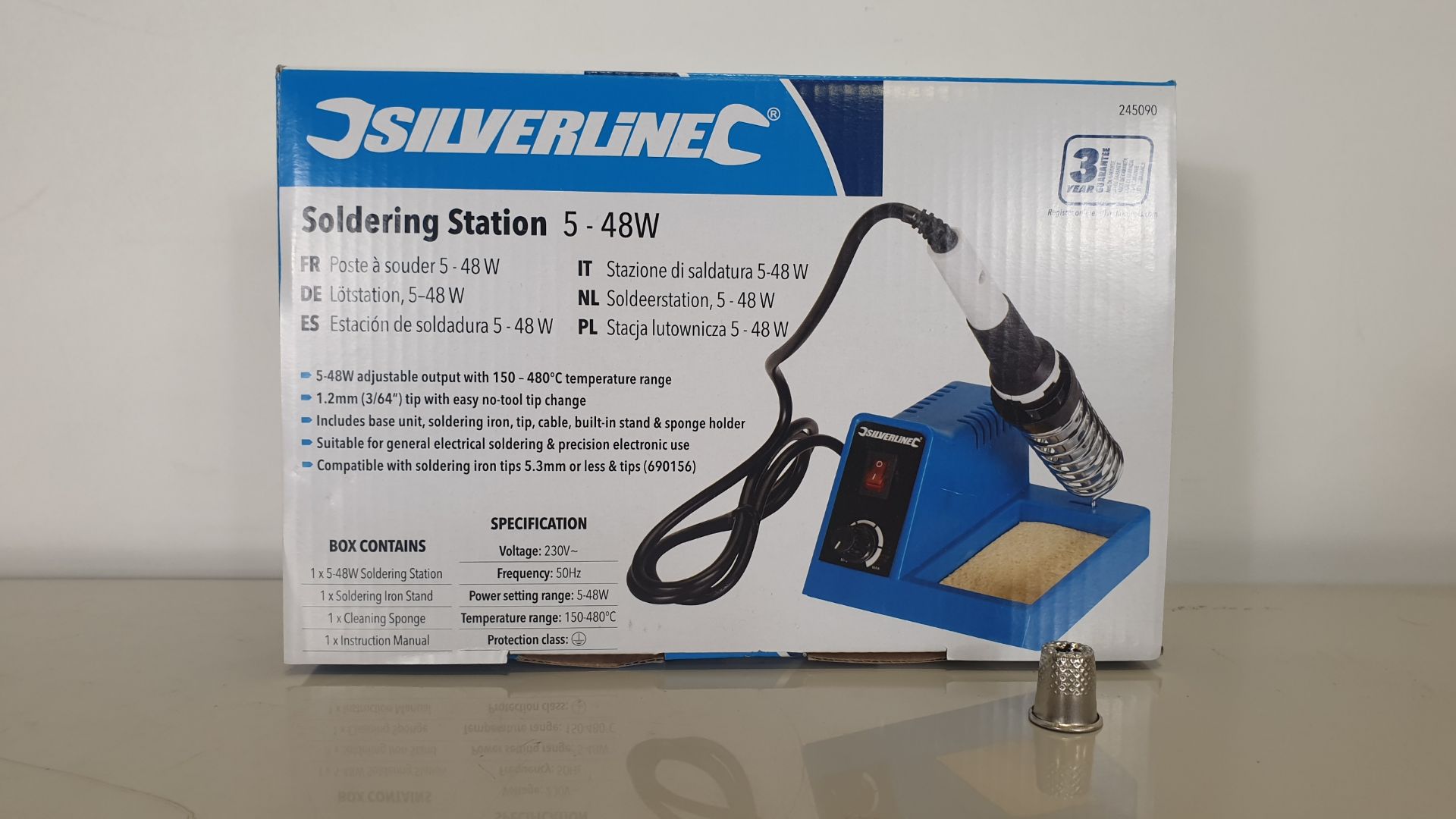 10 X BRAND NEW SILVERLINE SOLDERING STATIONS 5-48W (PROD CODE 245090) - RRP £31.34 EACH (EXC VAT) IN